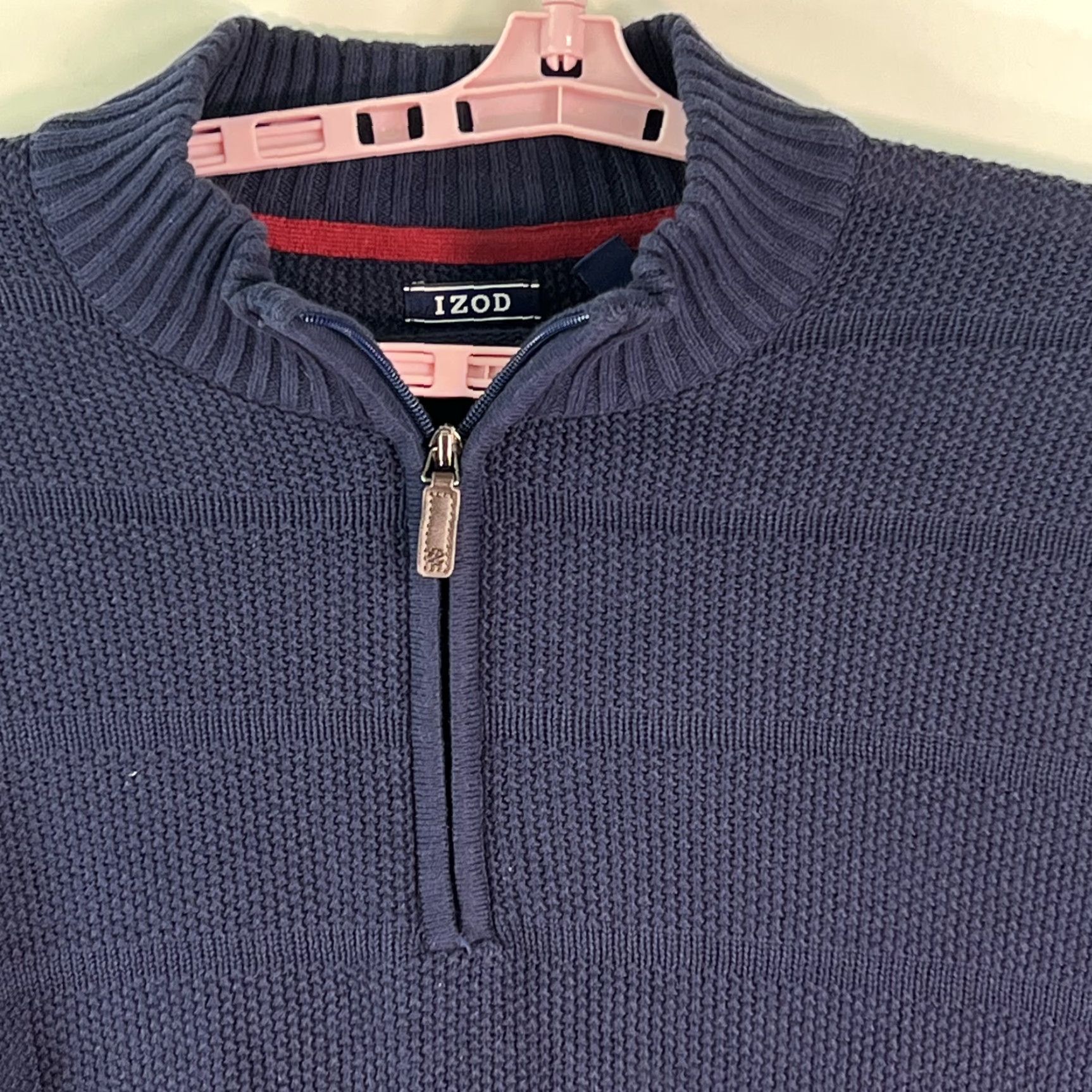 Izod VINTAGE Izod Mens Long Sleeves 1/4 Zip Collared Knitted Blue Pullover Sweater Size 2X Size US XXL / EU 58 / 5 - 3 Thumbnail