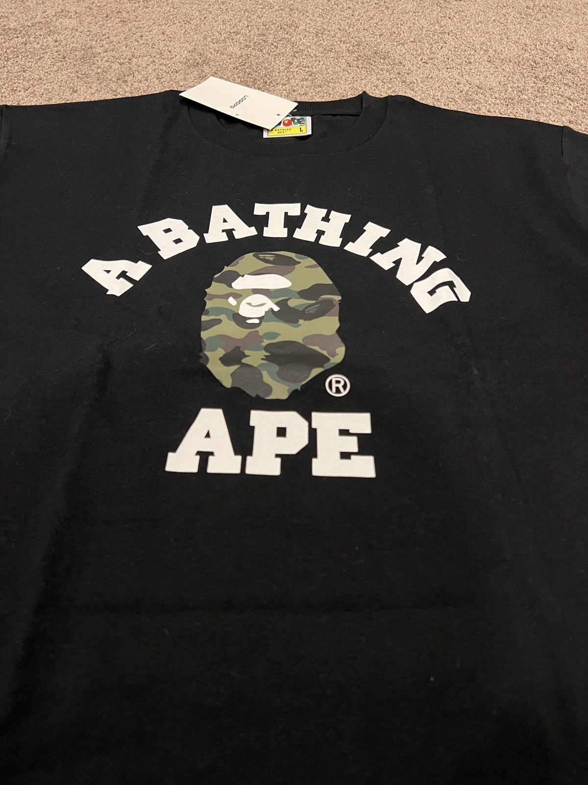 Bape 1st Camo College Tee Size US L / EU 52-54 / 3 - 3 Thumbnail