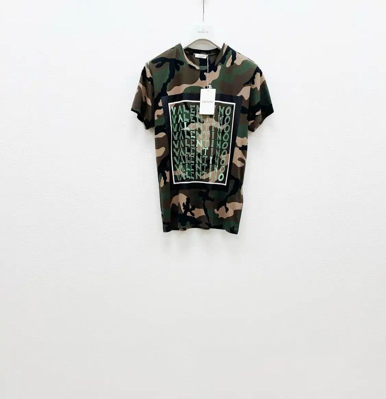 Valentino Valentino Camouflage Cotton Short Sleeve T-shirt 0089 Size US M / EU 48-50 / 2 - 1 Thumbnail