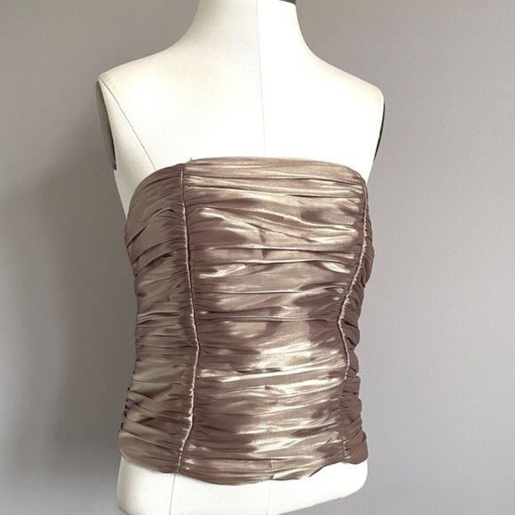 Joseph Ribkoff Vintage Joseph Ribkoff Ruched Crop Sleeveless Bustier Top Size XL / US 12-14 / IT 48-50 - 3 Thumbnail