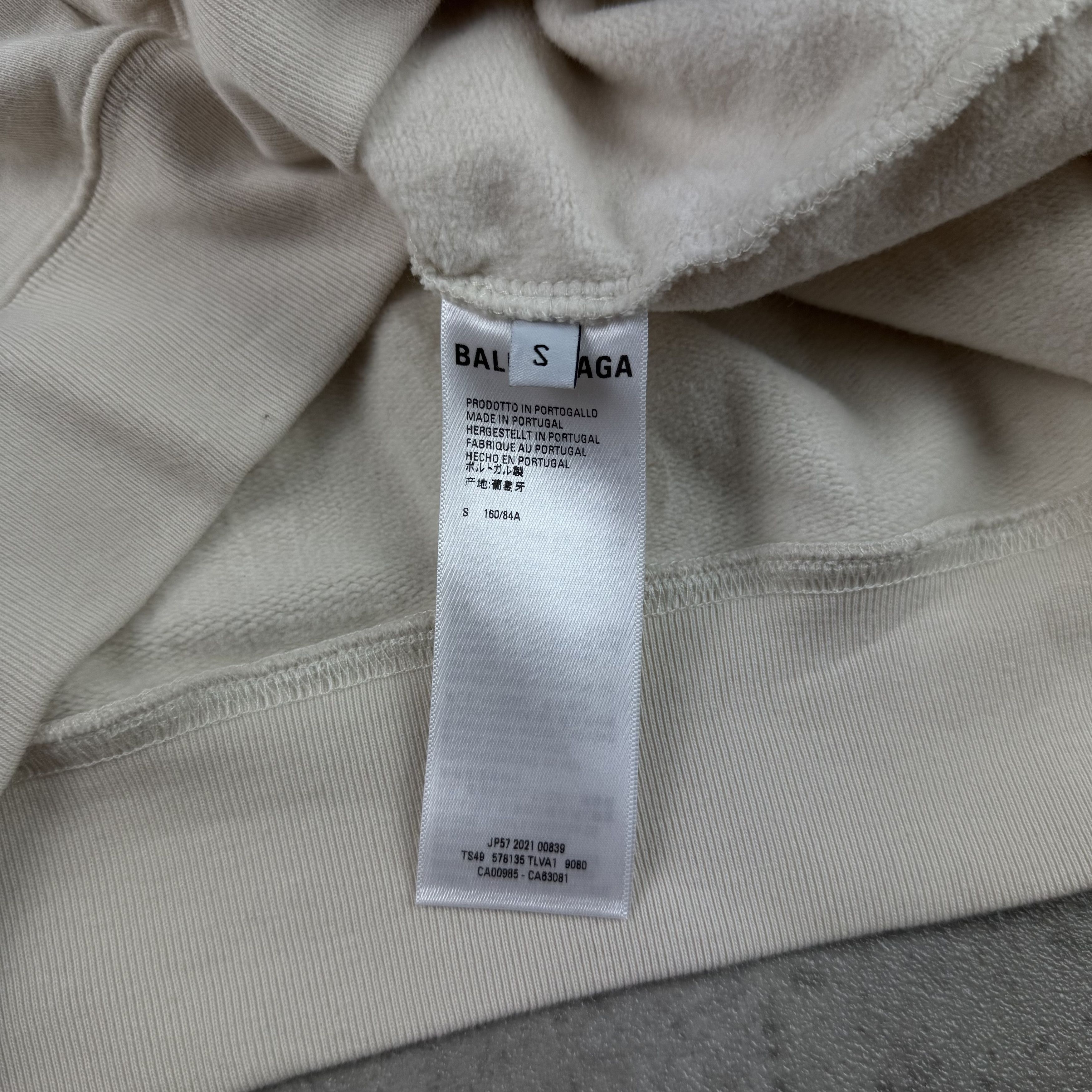 Balenciaga BALENCIAGA 3B Chest Logo Hoodie Cream Size US S / EU 44-46 / 1 - 15 Thumbnail