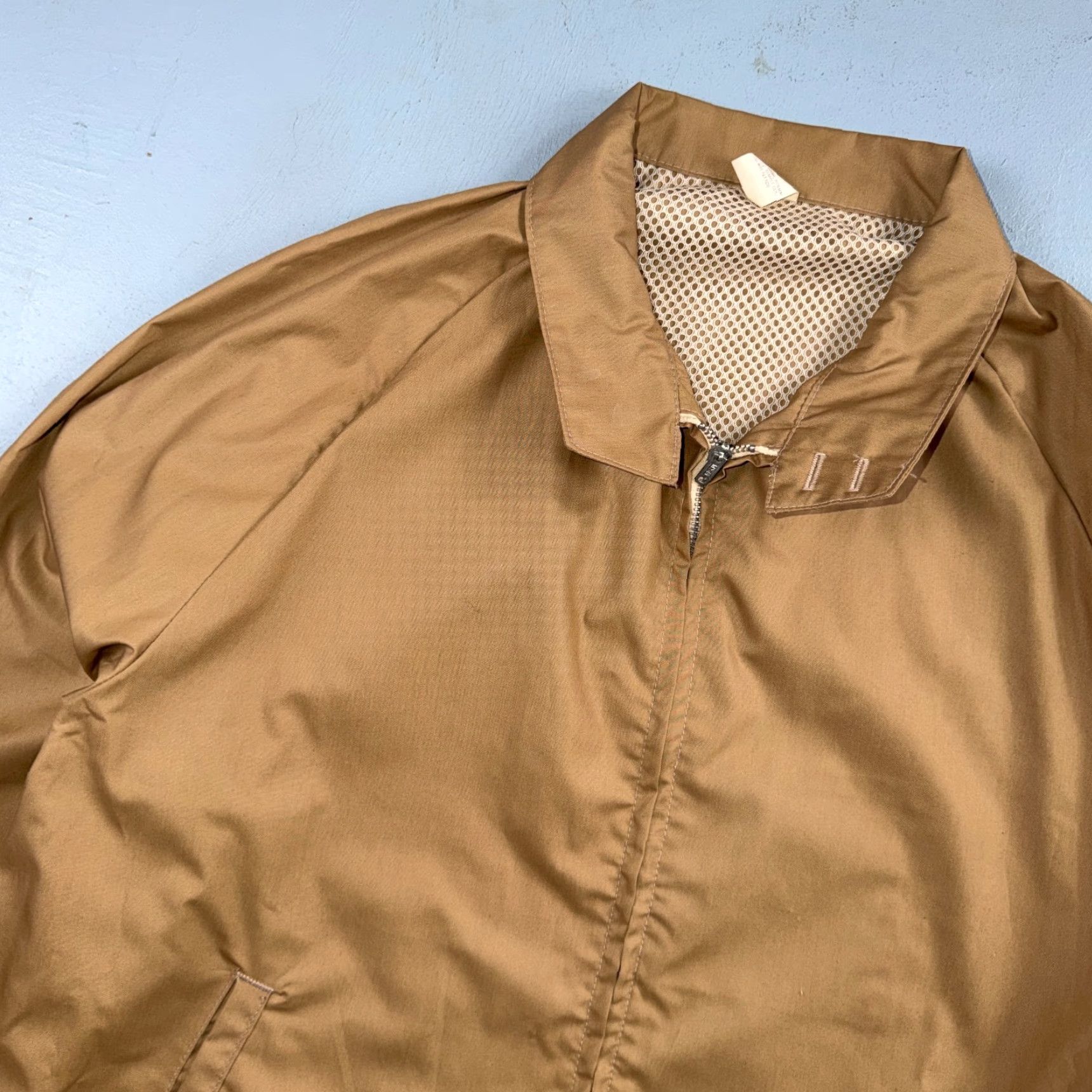 Vintage VTG 1970s Sportswear Jacket Rockabilly Long Sleeve Windbreaker Talon Ricky Khaki 2XL Mens Womens Boys Girls Size US XXL / EU 58 / 5 - 7 Thumbnail