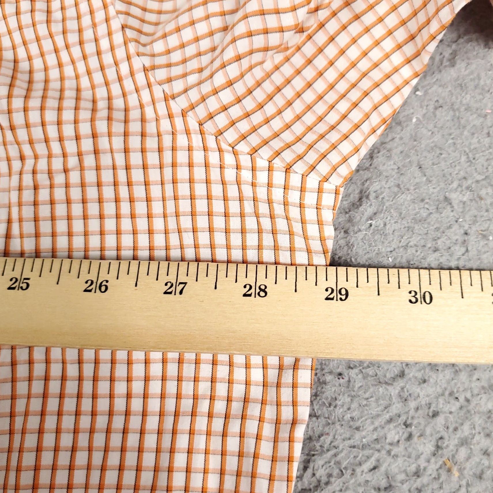 Tommy Hilfiger Tommy Hilfiger Shirt Mens 2XL Orange Check Casual Button Up Long Sleeve Size US XXL / EU 58 / 5 - 7 Thumbnail