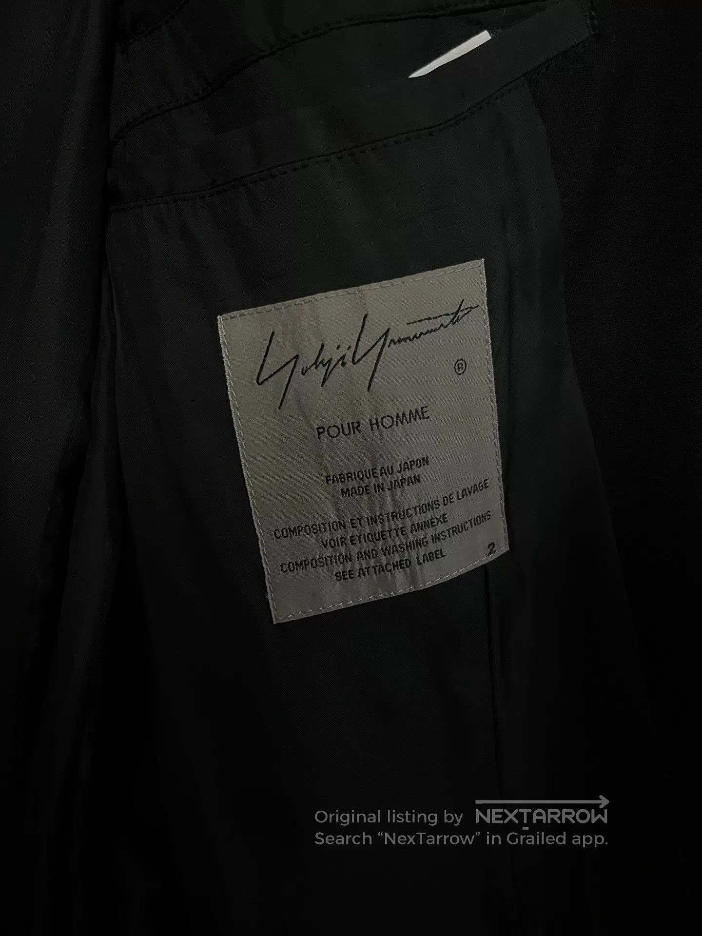 Yohji Yamamoto Yohji Yamamoto Asymmetrical Coat for Men. Size US M / EU 48-50 / 2 - 5 Thumbnail