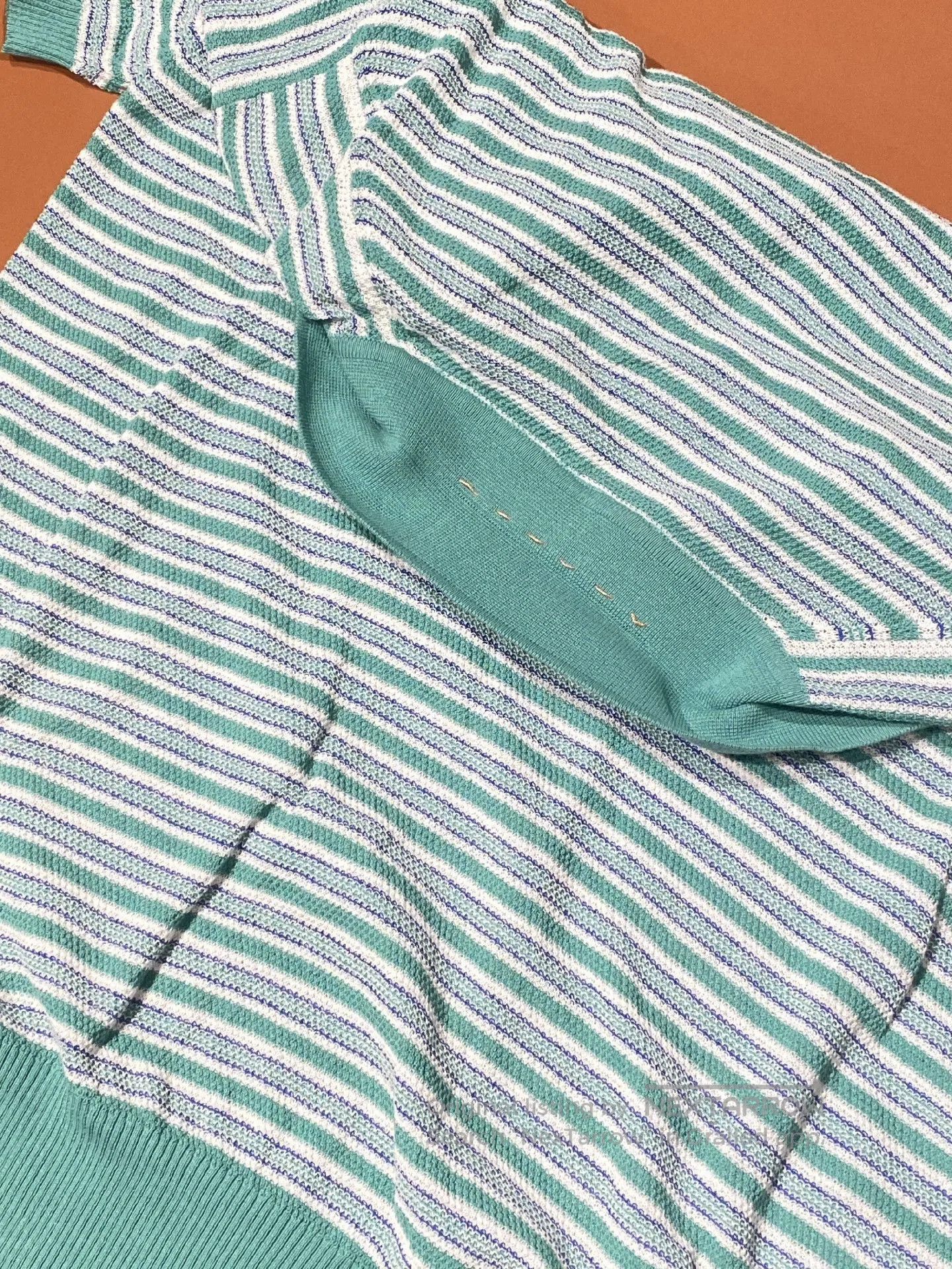 Fortela Fortela Italian Striped Knit Polo Shirt. Size US S / EU 44-46 / 1 - 4 Thumbnail