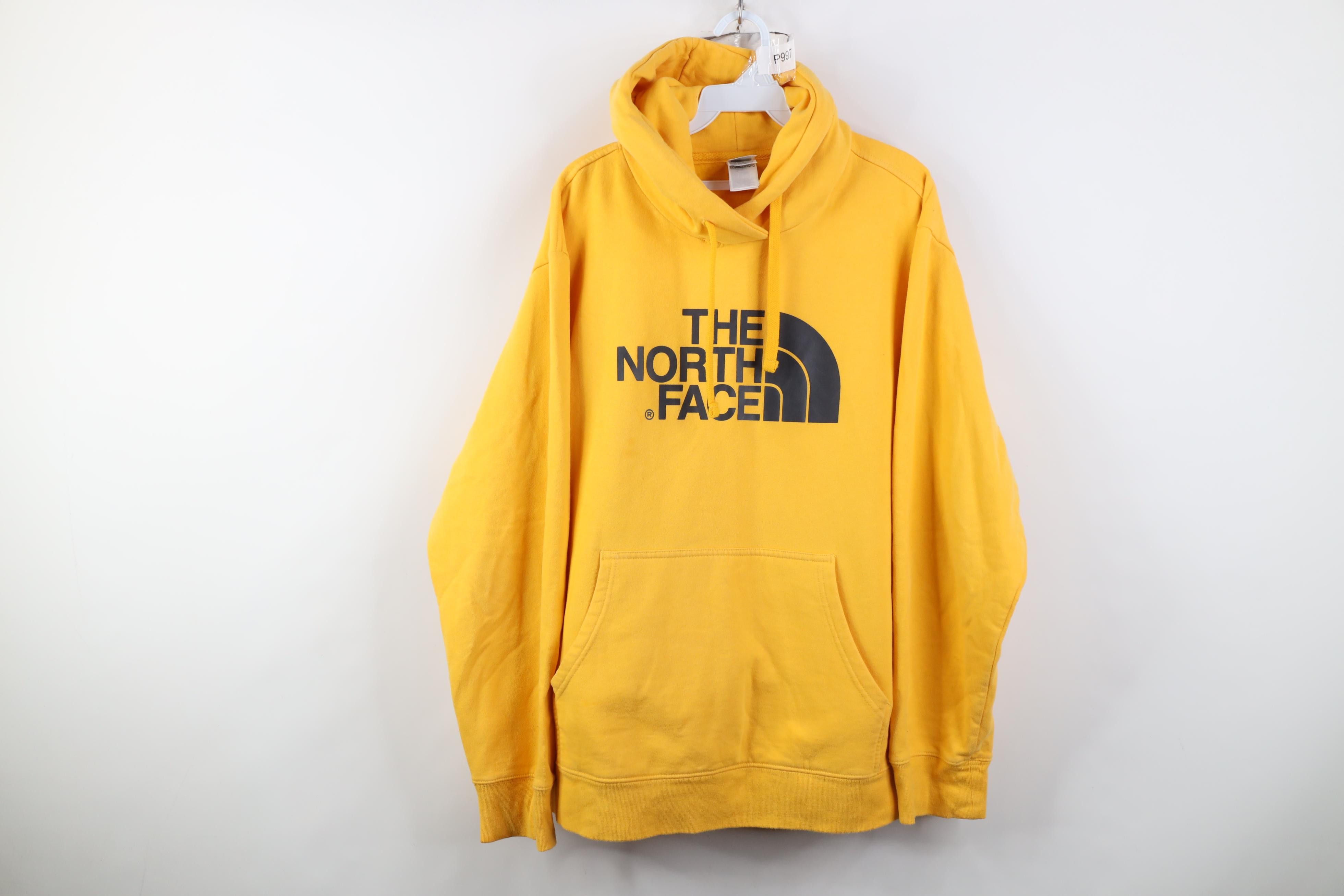 The North Face Vintage Y2K The North Face Big Logo Hoodie Sweatshirt Yellow Size US XL / EU 56 / 4 - 1 Thumbnail