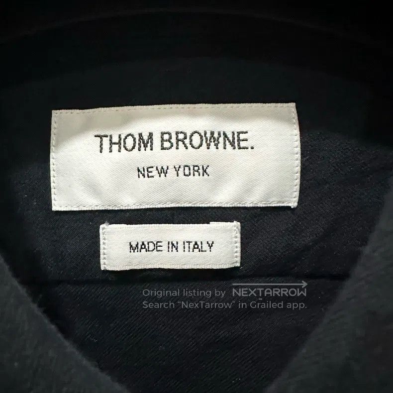 Thom Browne Thom Browne Blue and white shirt Size US XL / EU 56 / 4 - 4 Thumbnail