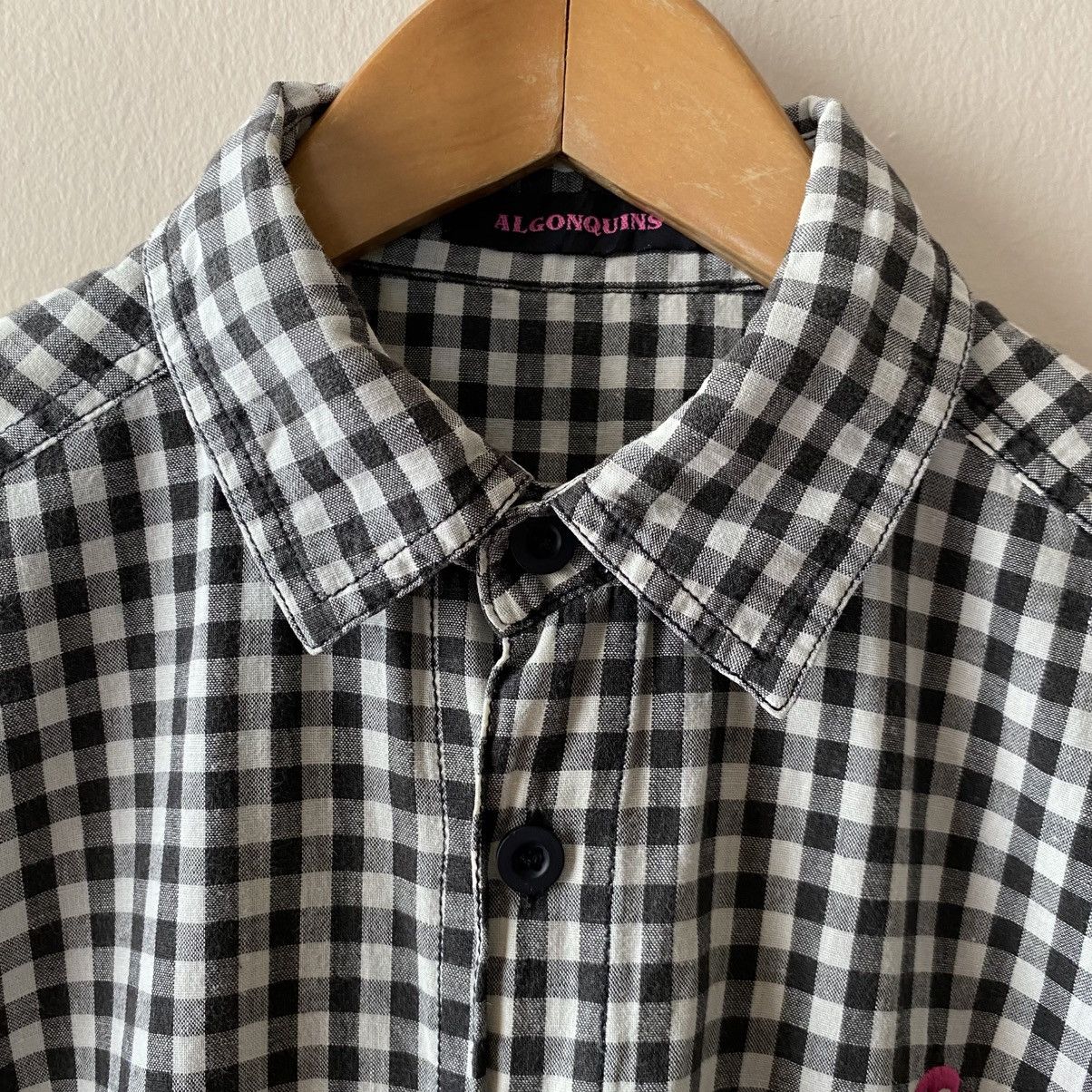 Japanese Brand ALGONQUINS Y2K Punk Black White Gingham Short Sleeve Shirt Size S / US 4 / IT 40 - 14 Thumbnail