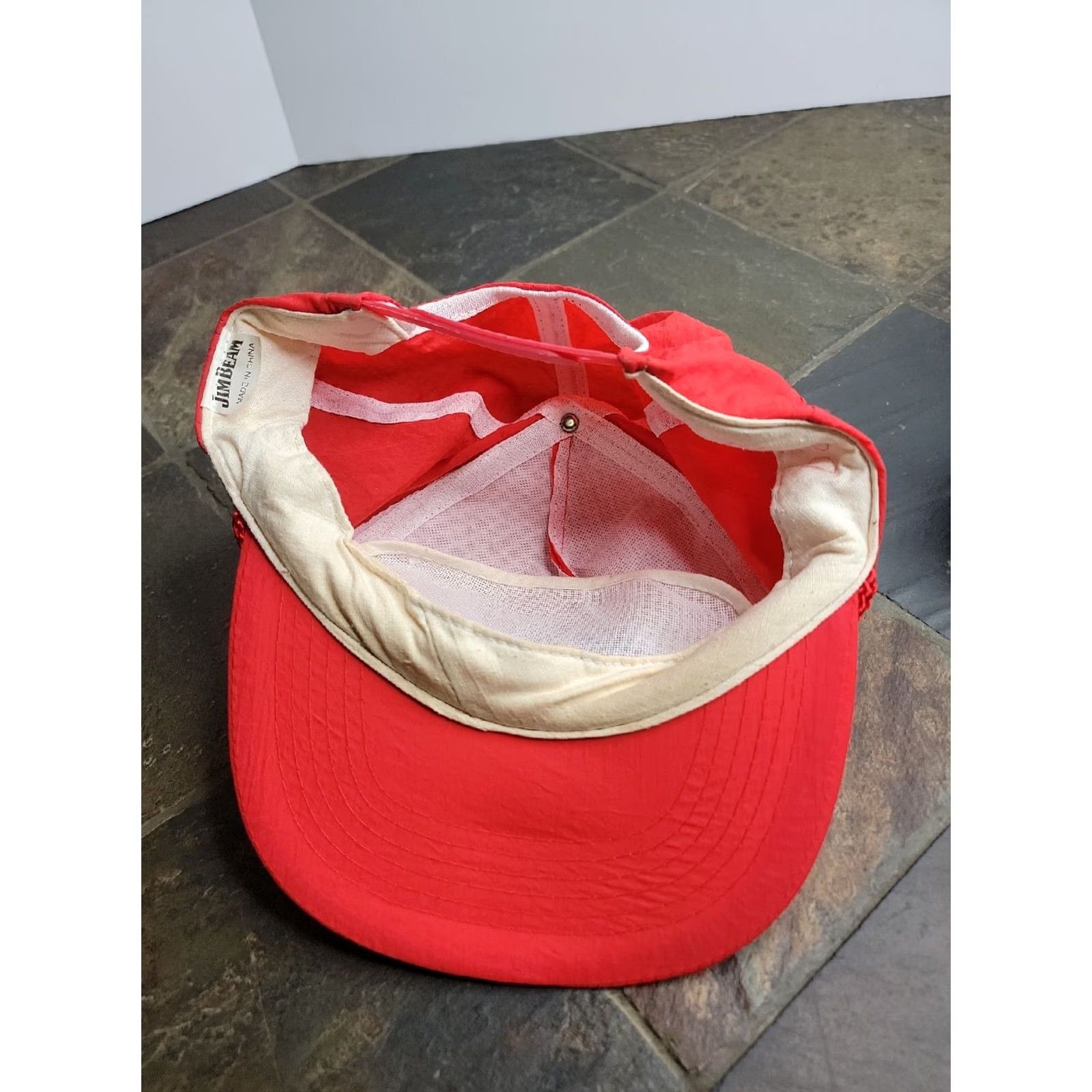 Roper VINTAGE Jim Beam Embroidered Snapback Red Rope Cap Hat Size ONE SIZE - 7 Thumbnail
