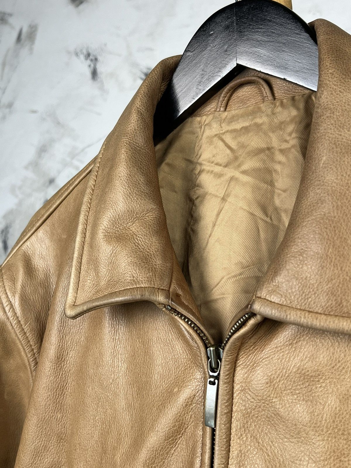 Vintage Vintage Leather Zip Jacket Size 50 M - L Size US L / EU 52-54 / 3 - 7 Thumbnail