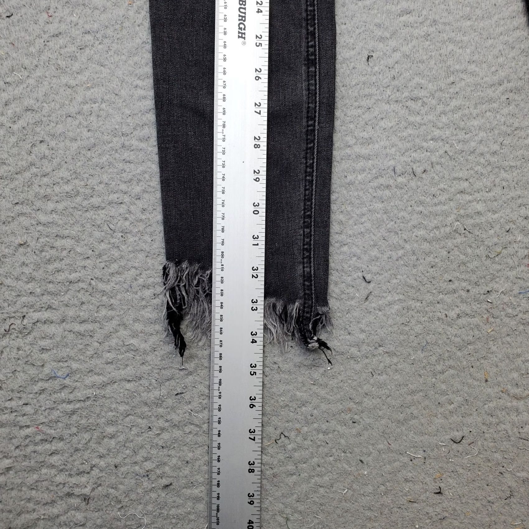 Free People Free People Skinny Jeans Womens Size 26 Multi Distressed Frayed Hem Black Denim Jeans Size 26" / US 2 / IT 38 - 3 Thumbnail