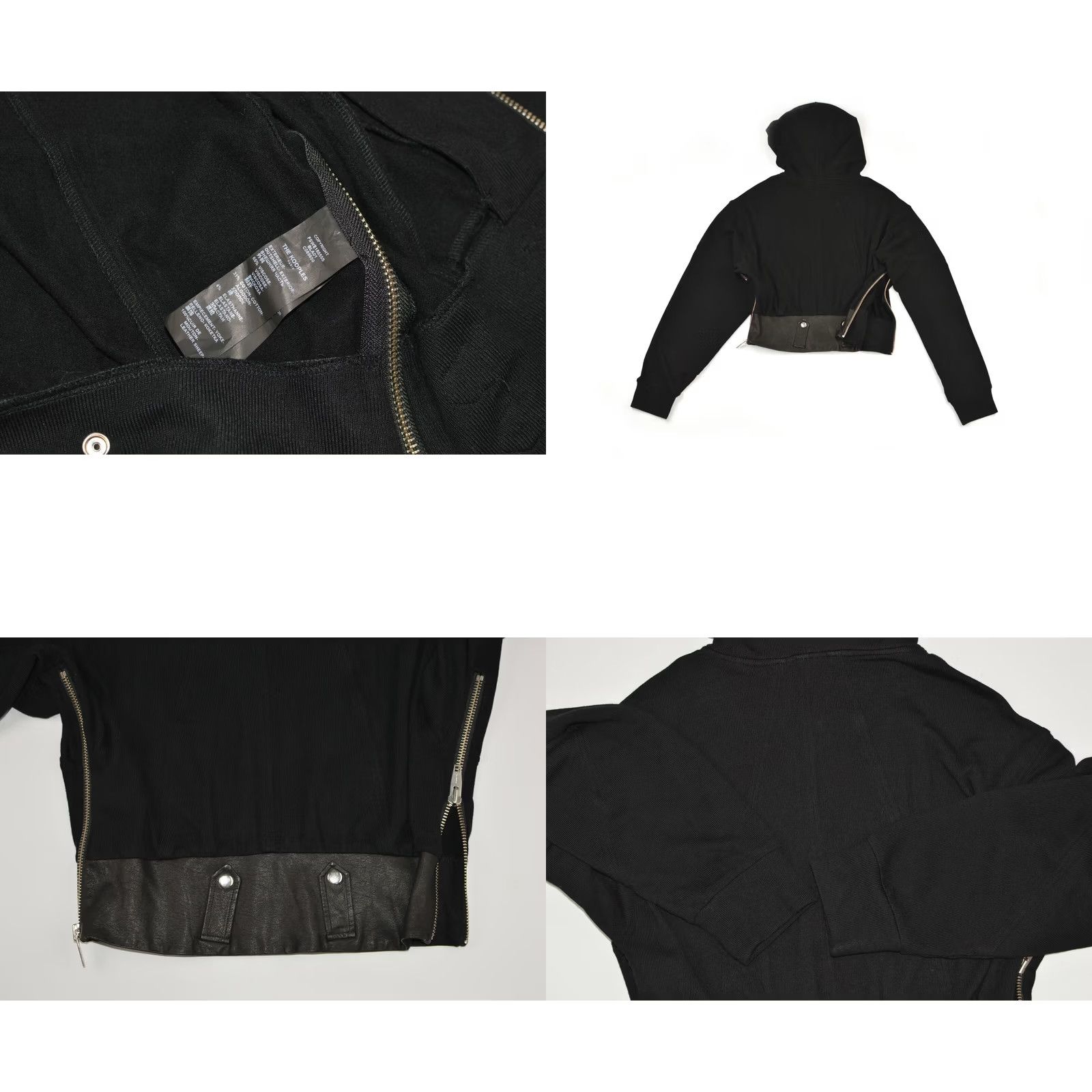 The Kooples VINTAGE The Kooples Sport Black Hoodie With Leather Bands FSWE18055S Women XS? No, size 2. Size XS / US 0-2 / IT 36-38 - 8 Thumbnail