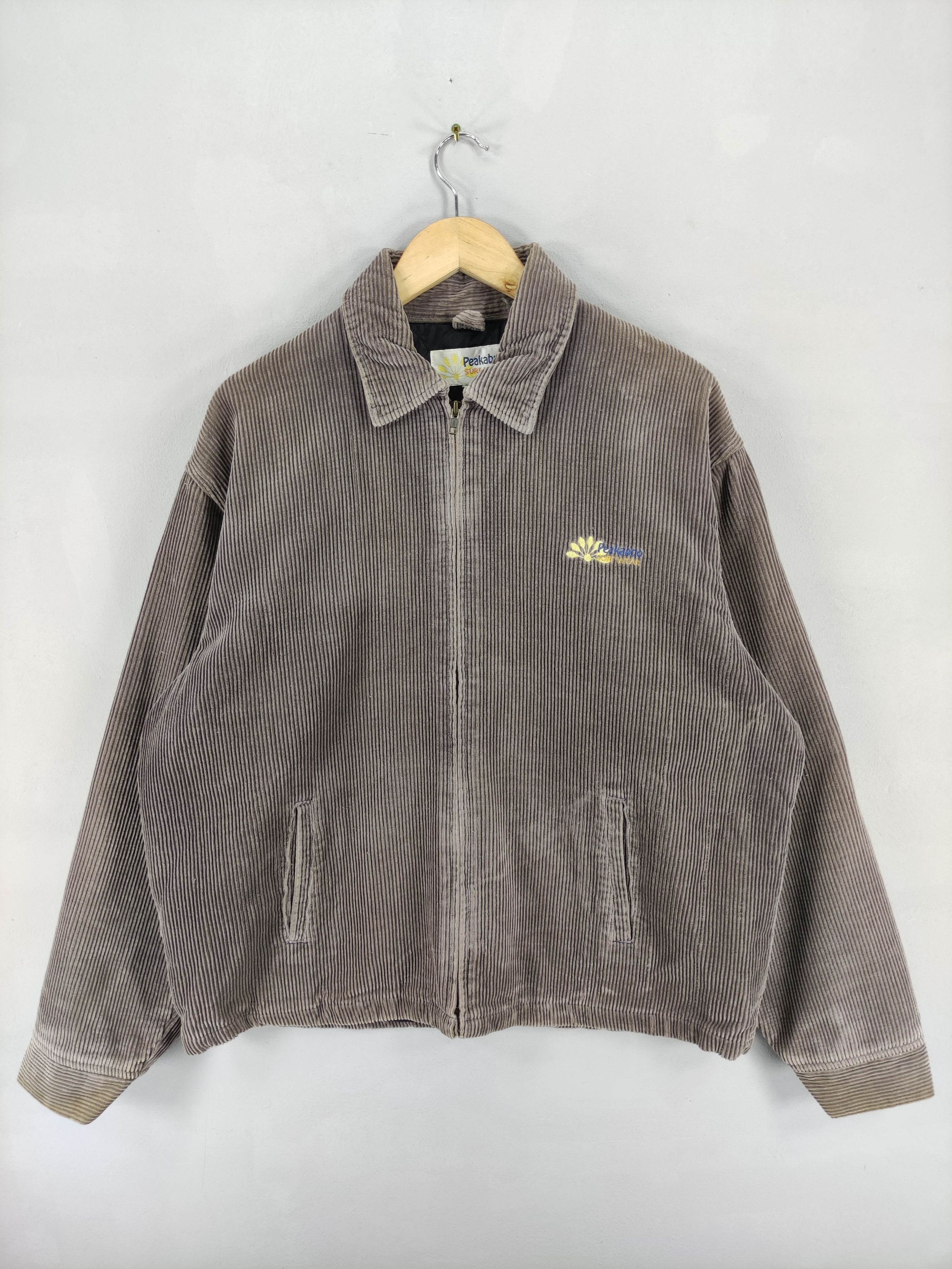 Japanese Brand Vintage Peakaboo Surf Wear Cuduroy Jacket Zipper Size US L / EU 52-54 / 3 - 1 Thumbnail