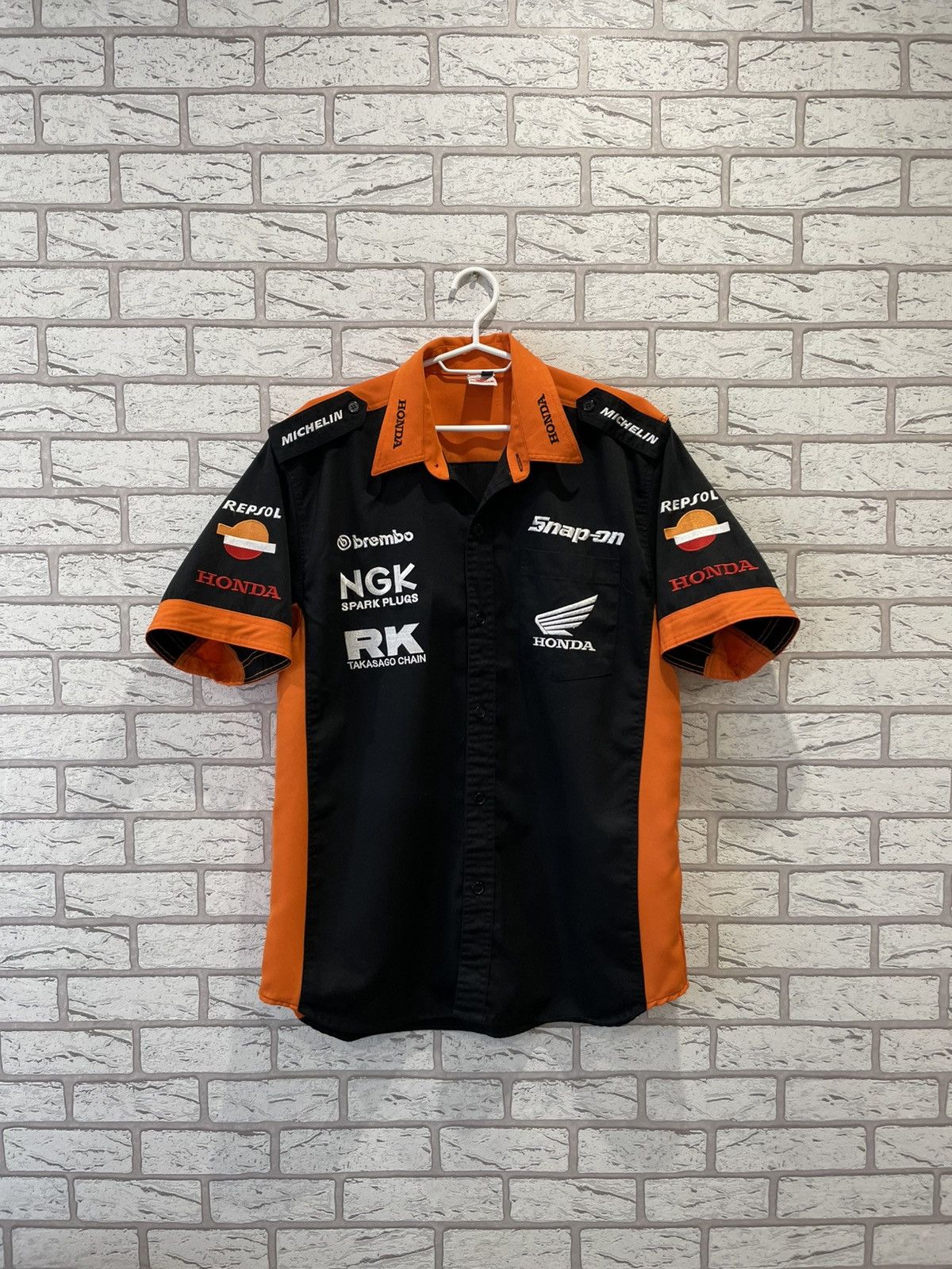 Honda × Vintage Vintage Honda Racing F1 Formula One Button Up Shirt Y2K Fan Size US XL / EU 56 / 4 - 1 Thumbnail