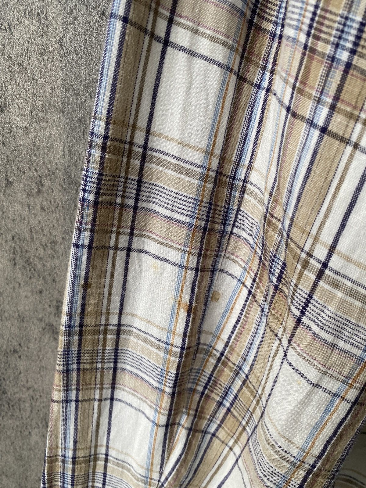 Vintage C.P Company Tartan Design Zipper Button Up Shirt