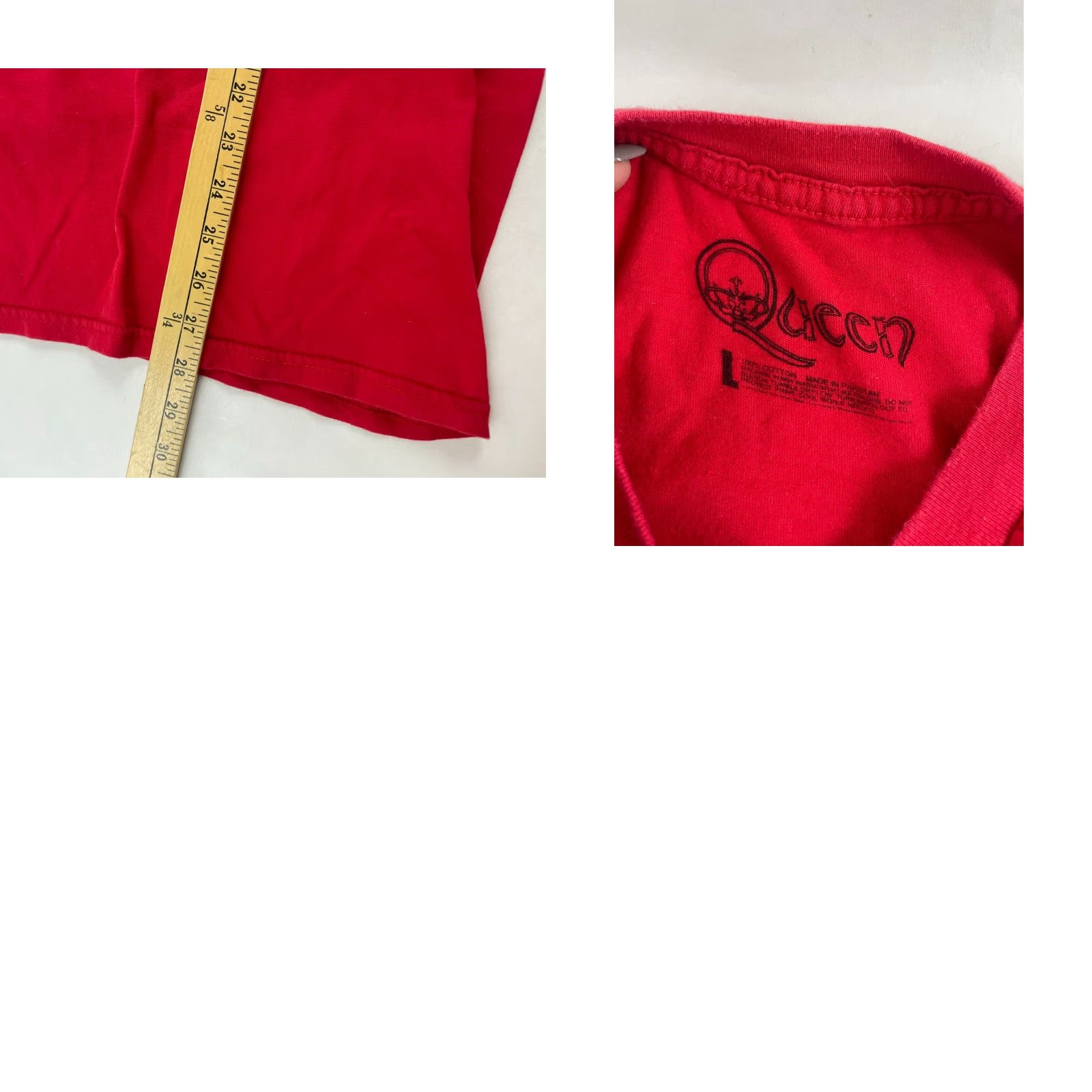 Vintage **Queen Red Lions Crown Print Men's Large T-Shirt** User: Queen Red Lions Crown Print Men's Large T-Shirt Size US L / EU 52-54 / 3 - 8 Thumbnail