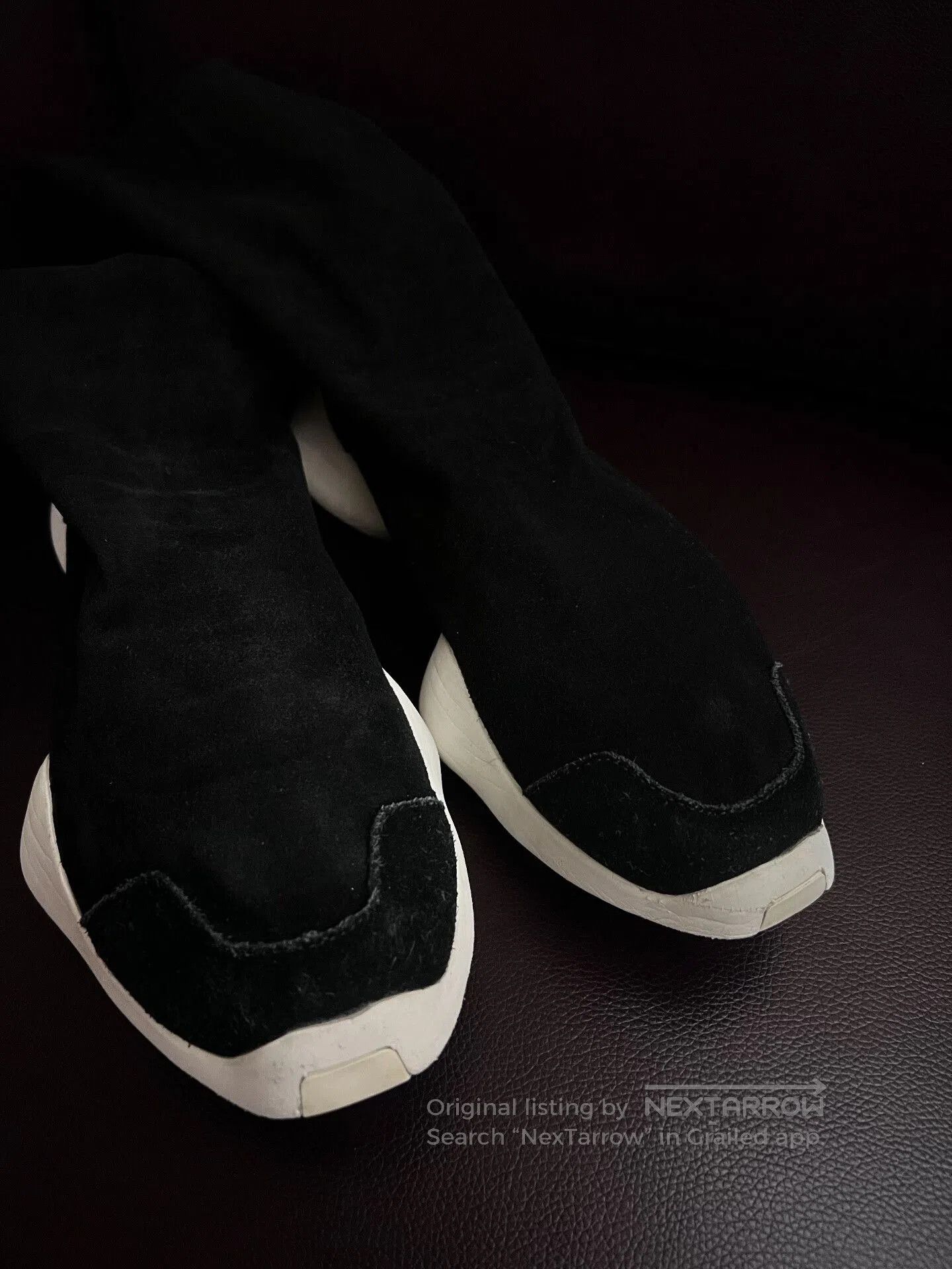 Rick Owens Rick Owens Black Suede Knee-High Boots. Size US 12 / EU 45 - 4 Thumbnail