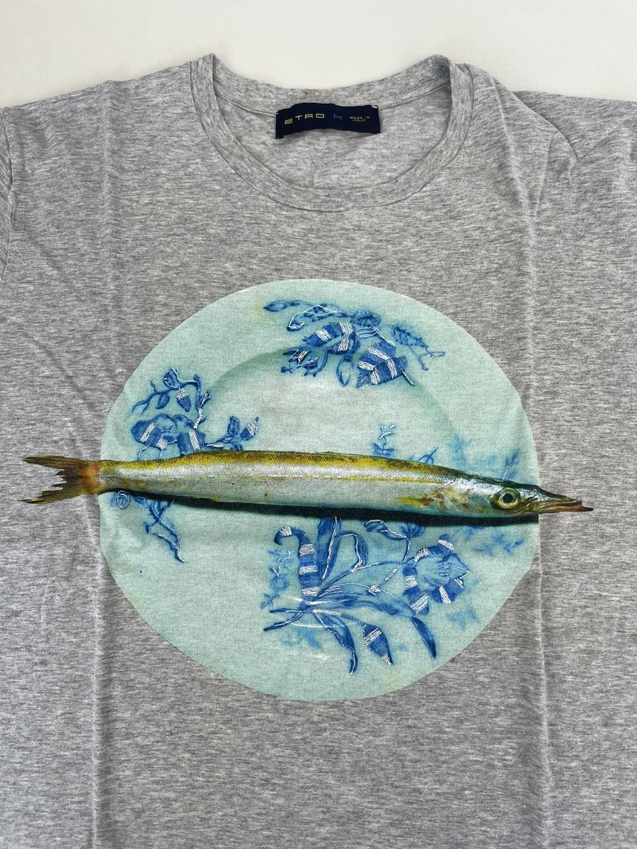 Etro Etro barracuda printed t-shirt with brodery Size US M / EU 48-50 / 2 - 8 Thumbnail