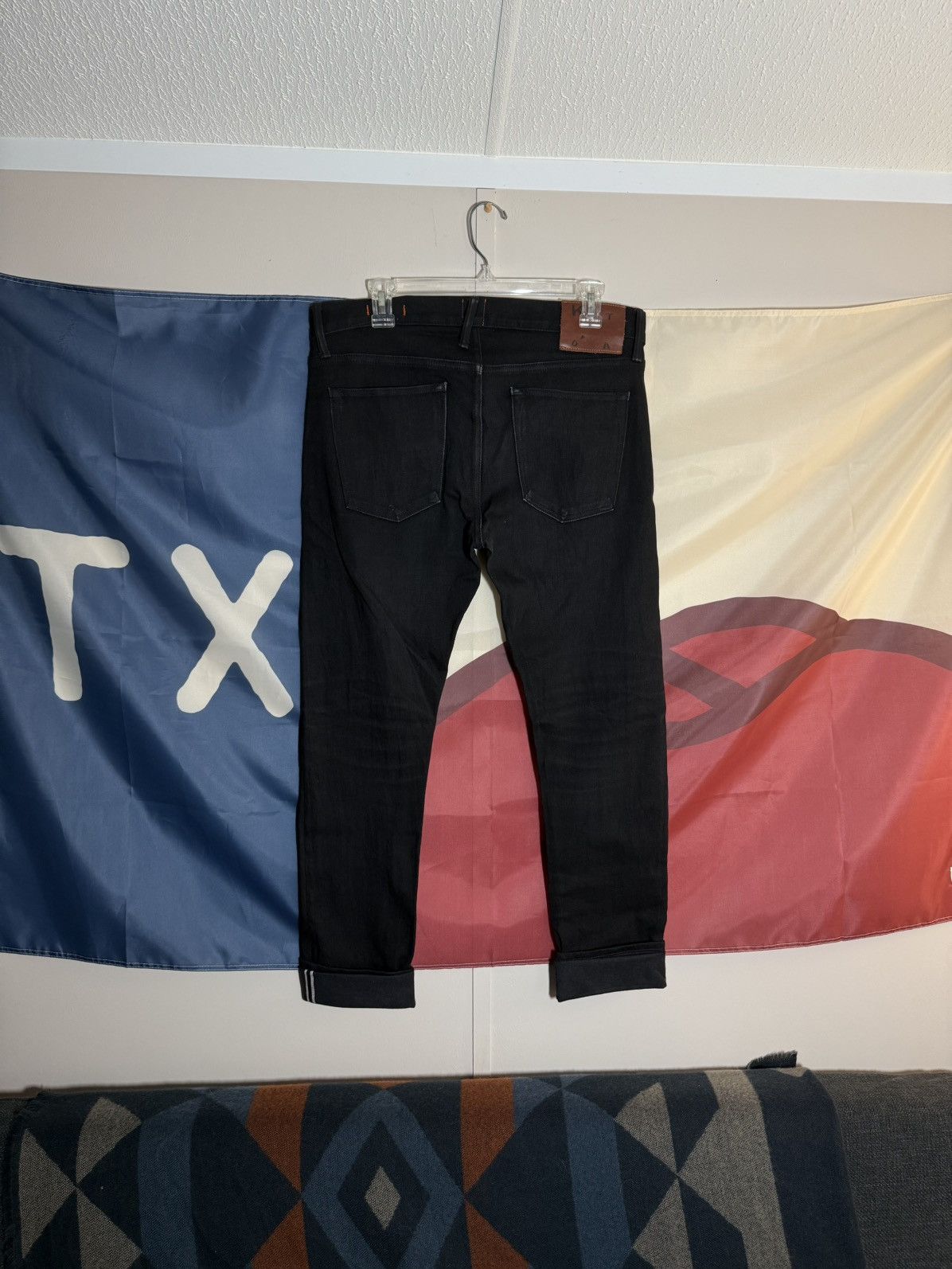 Hiroshi Kato The Needle Skinny 10.5oz / Black Raw Selvedge Size US 33 - 2 Thumbnail