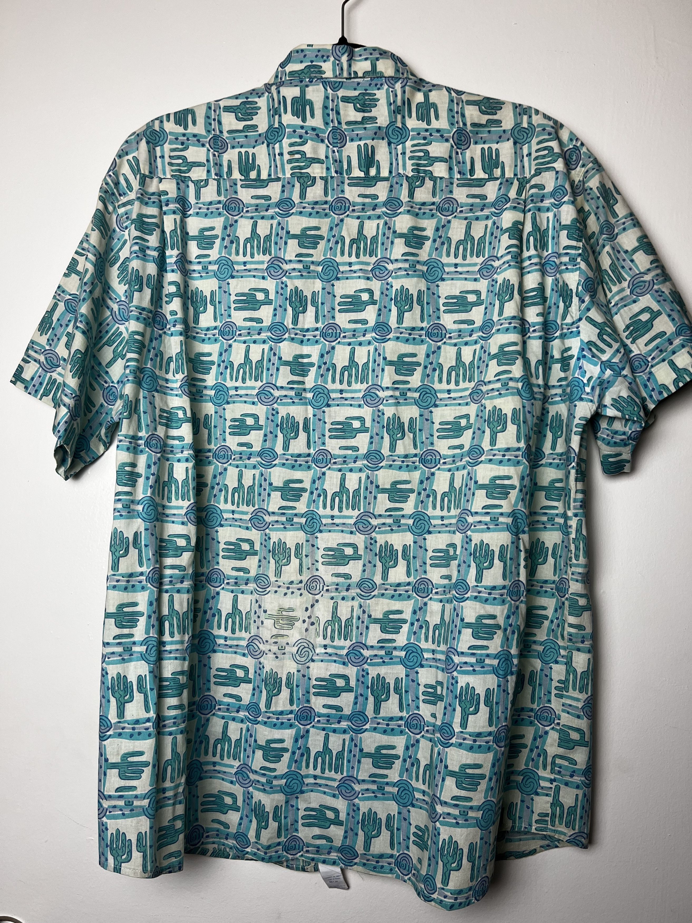 Vintage Vintage 1990's New Man Cactus Short Sleeve Button Up Shirt Size US L / EU 52-54 / 3 - 11 Thumbnail