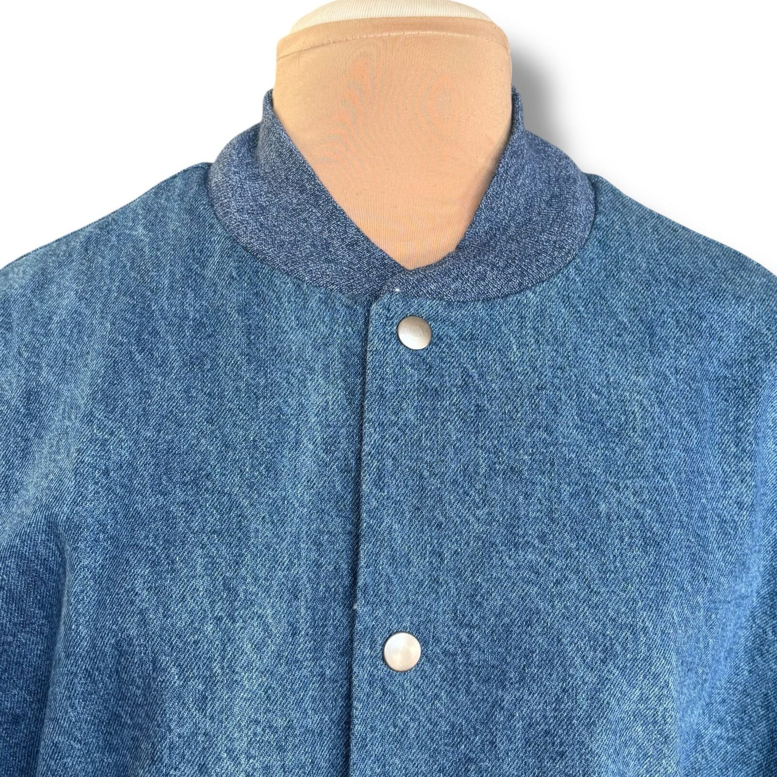 Vintage Vintage 90s Fruit of the Loom Blue Denim White Sleeve XL Size US XL / EU 56 / 4 - 2 Thumbnail