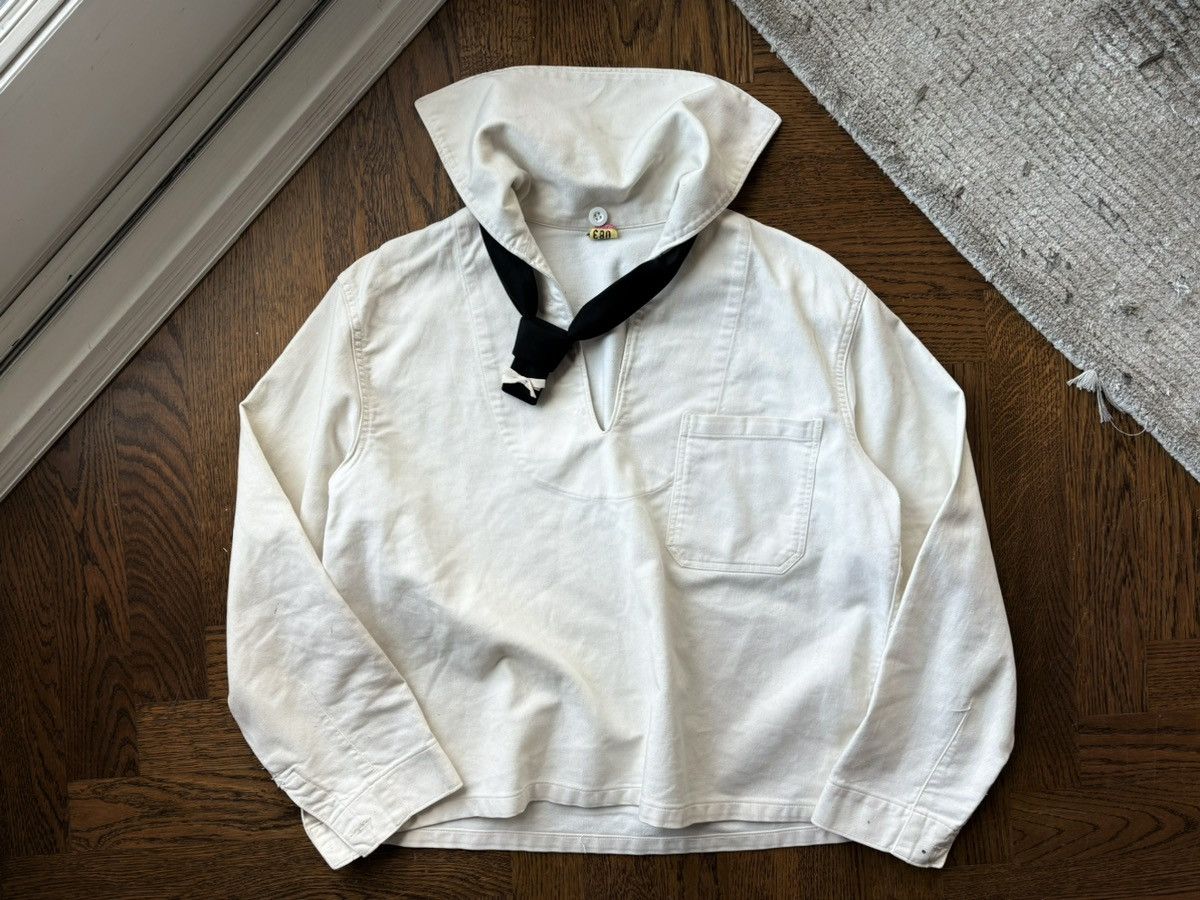 Vintage 1960s East German Navy Smock Vintage Canvas Soviet Sailor US Size US M / EU 48-50 / 2 - 12 Thumbnail