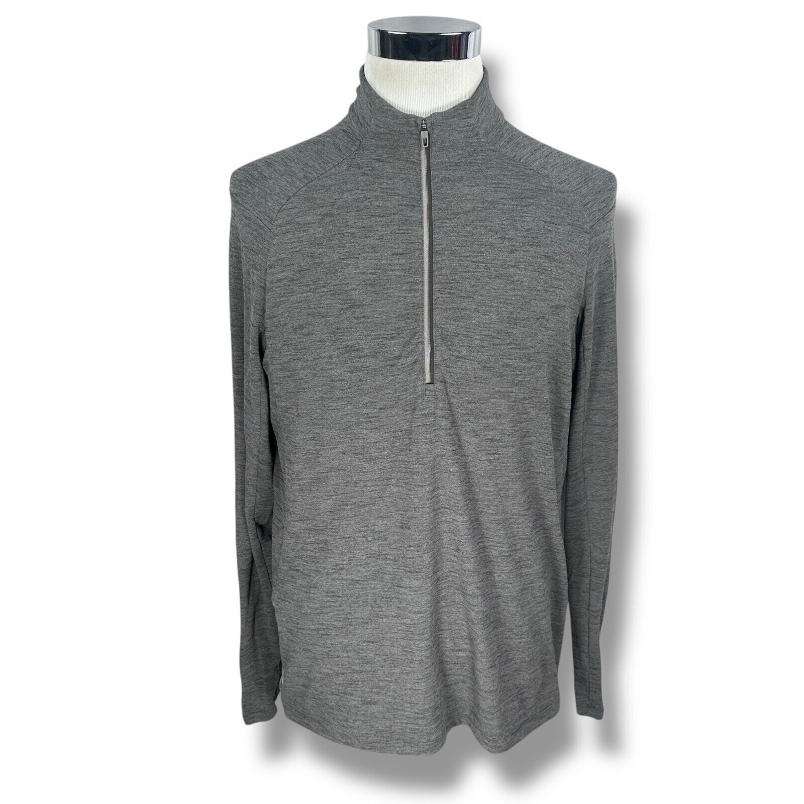 Lululemon Lululemon Surge Warm Half Zip Top Men's L Gray Long Sleeve Size US L / EU 52-54 / 3 - 1 Thumbnail