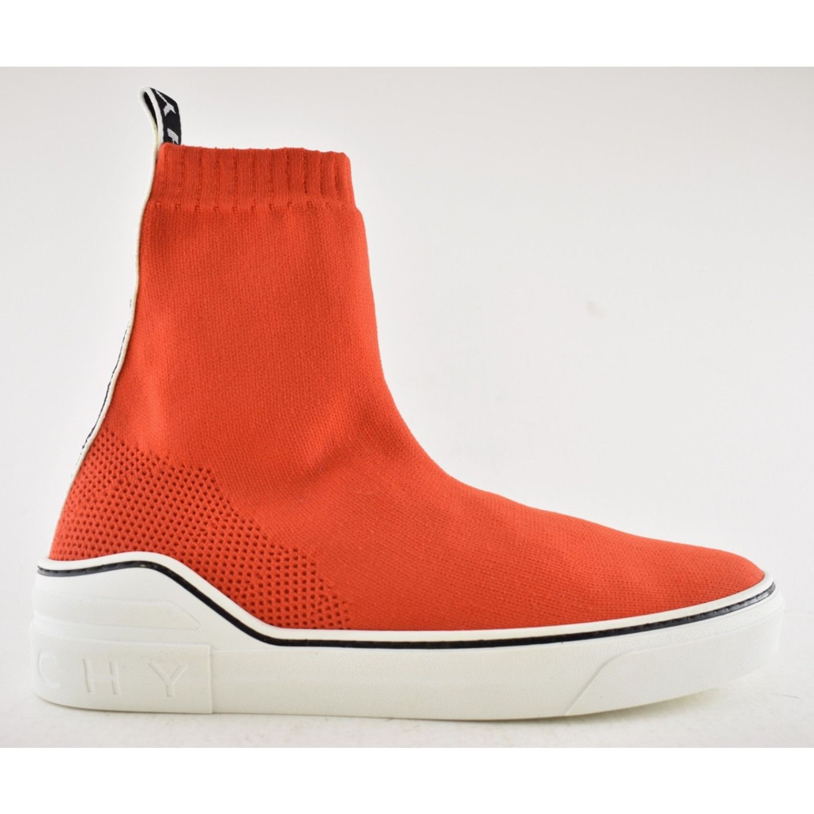 Givenchy Givenchy George V Sock Red White High Top Knit Sneaker 10.5 Size US 10.5 / EU 43-44 - 2 Thumbnail