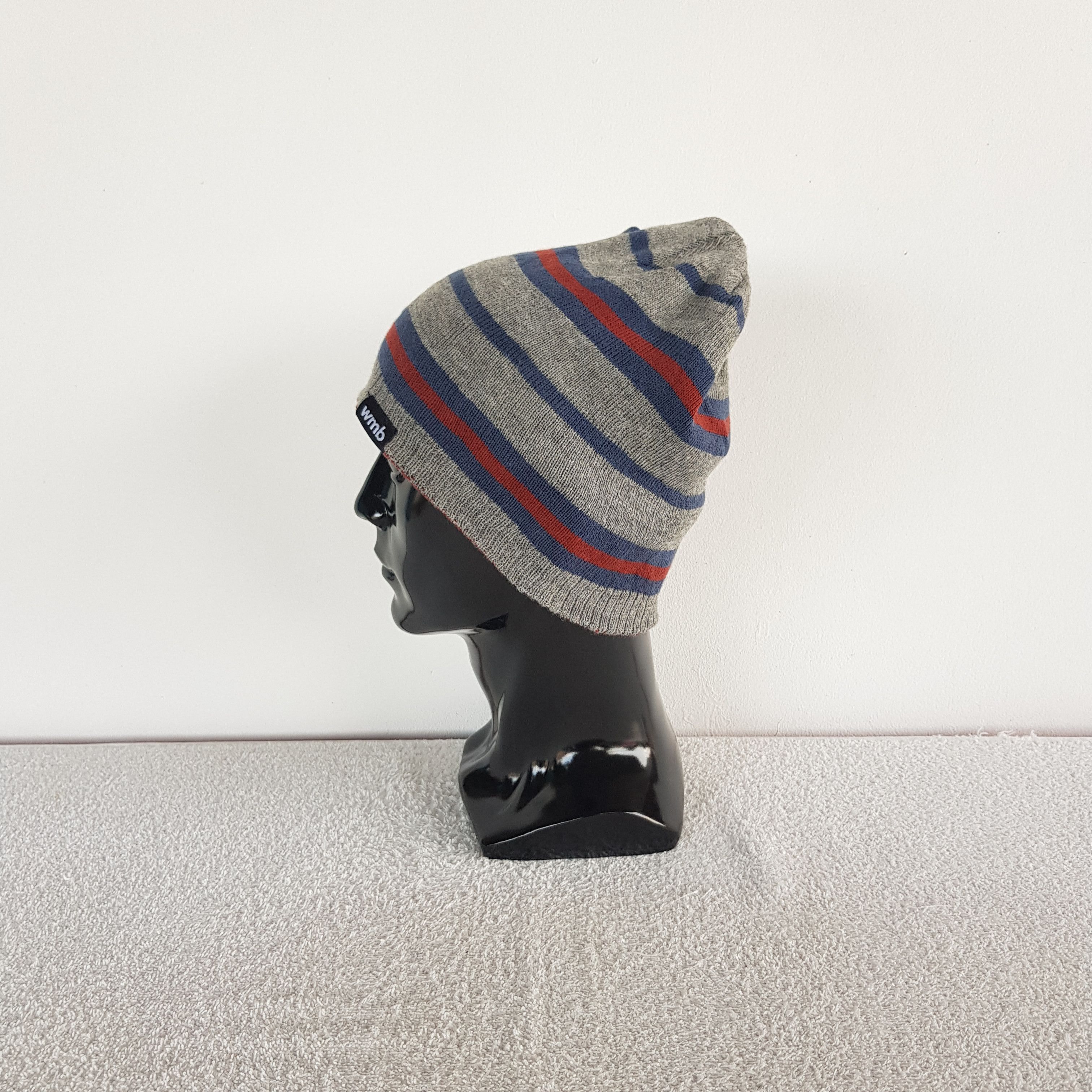 Japanese Brand Vintage WMB Striped Beanie Snow Caps Hats Size ONE SIZE - 4 Thumbnail