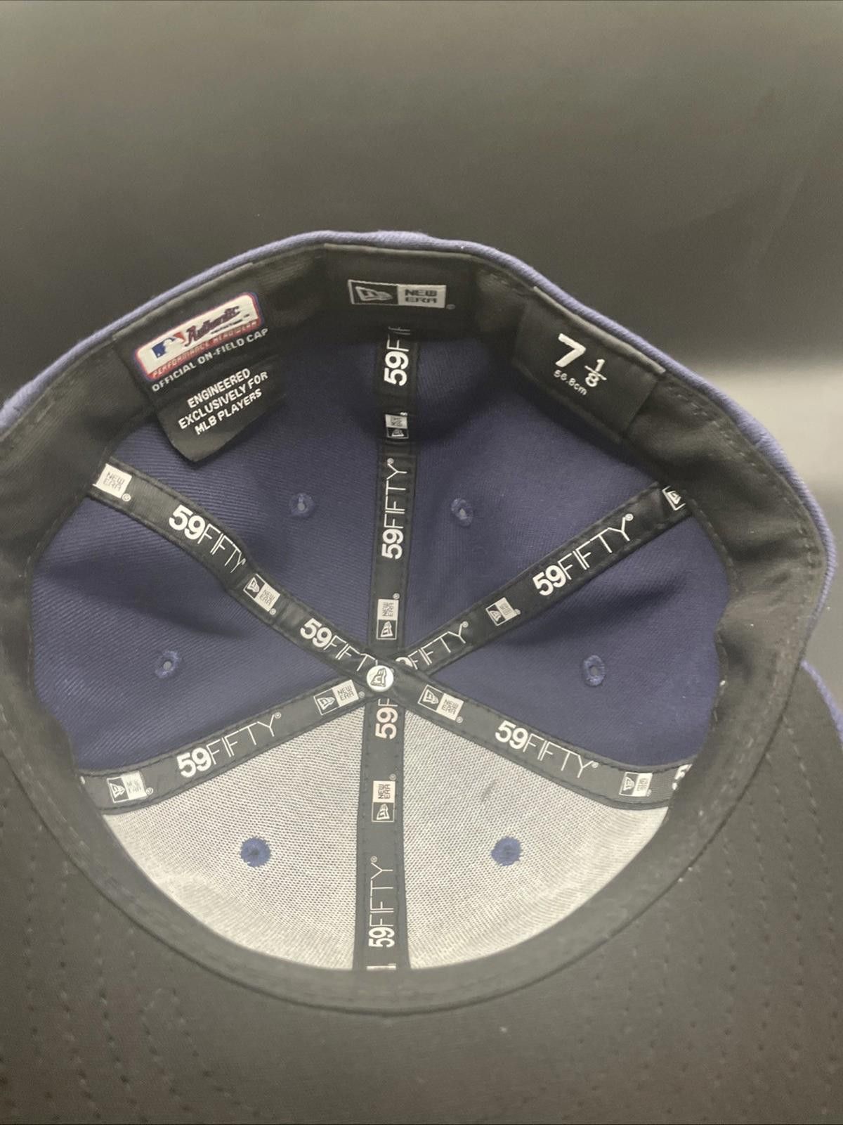 New Era Tampa Bay Rays New Era 59Fifty Hat Cap Fitted Mens 7 1/8 MLB Size ONE SIZE - 5 Thumbnail