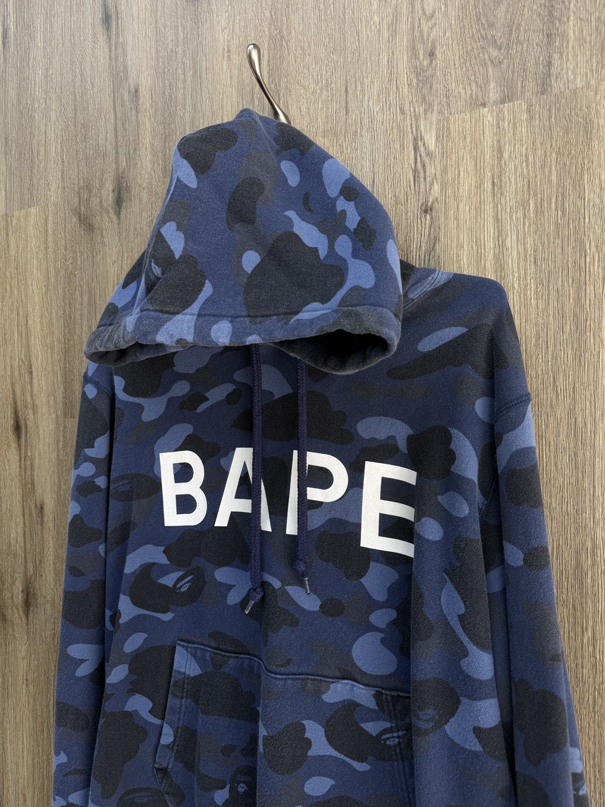 Bape Bape Blue Pull Over Hoodie Size US L / EU 52-54 / 3 - 3 Thumbnail