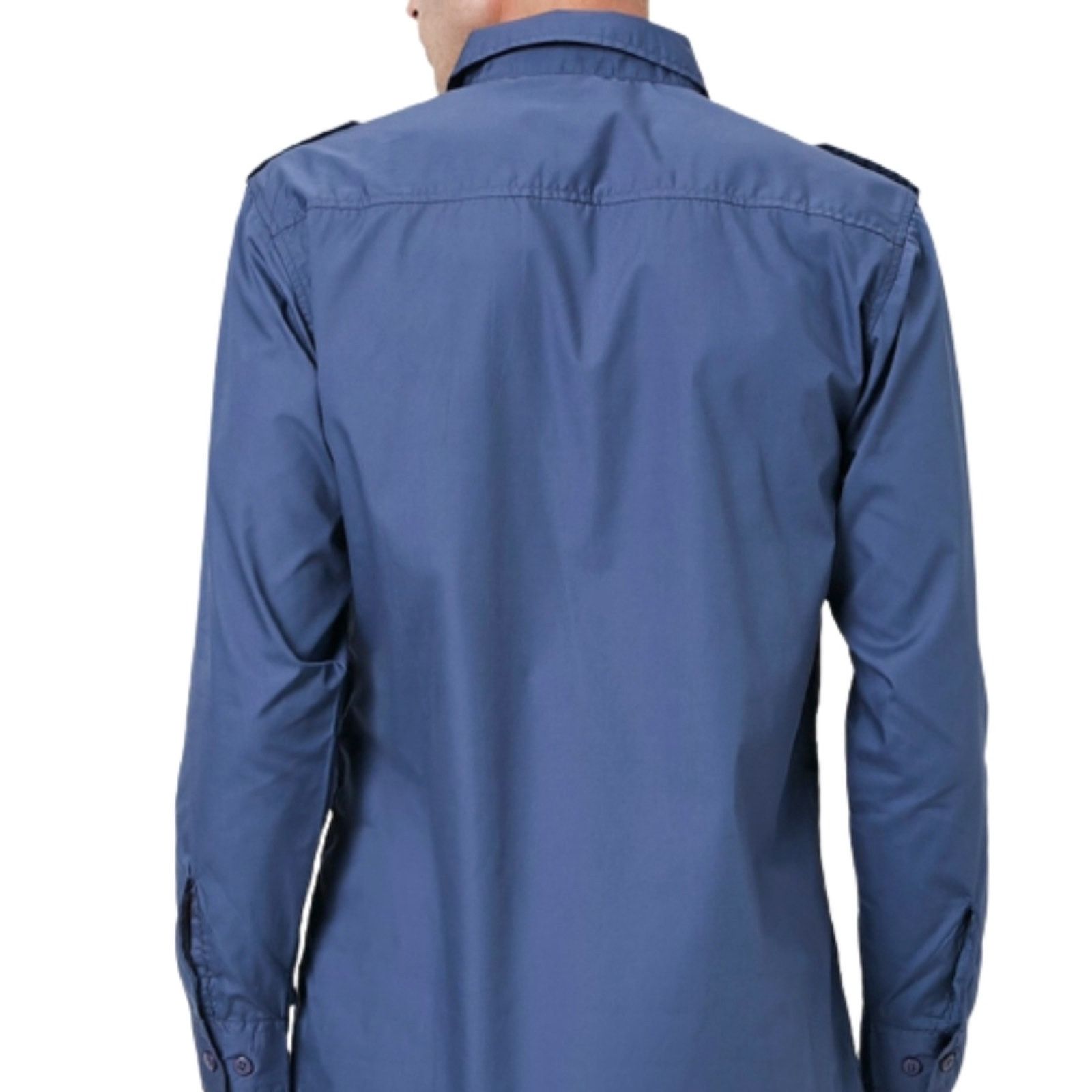 Other COBALT BLUE ☆ FRONT FLAP POCKET ☆ EPILET SHOULDER SHIRT ☆XL Size US XL / EU 56 / 4 - 5 Thumbnail