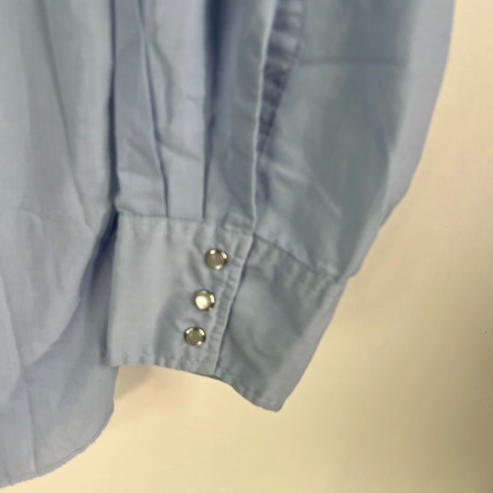 Vintage Rustler Button-Up Shirt Mens Size 16.5 XL Blue Long Sleeve Pearl Snap Western Retro Shirts Size US L / EU 52-54 / 3 - 5 Thumbnail