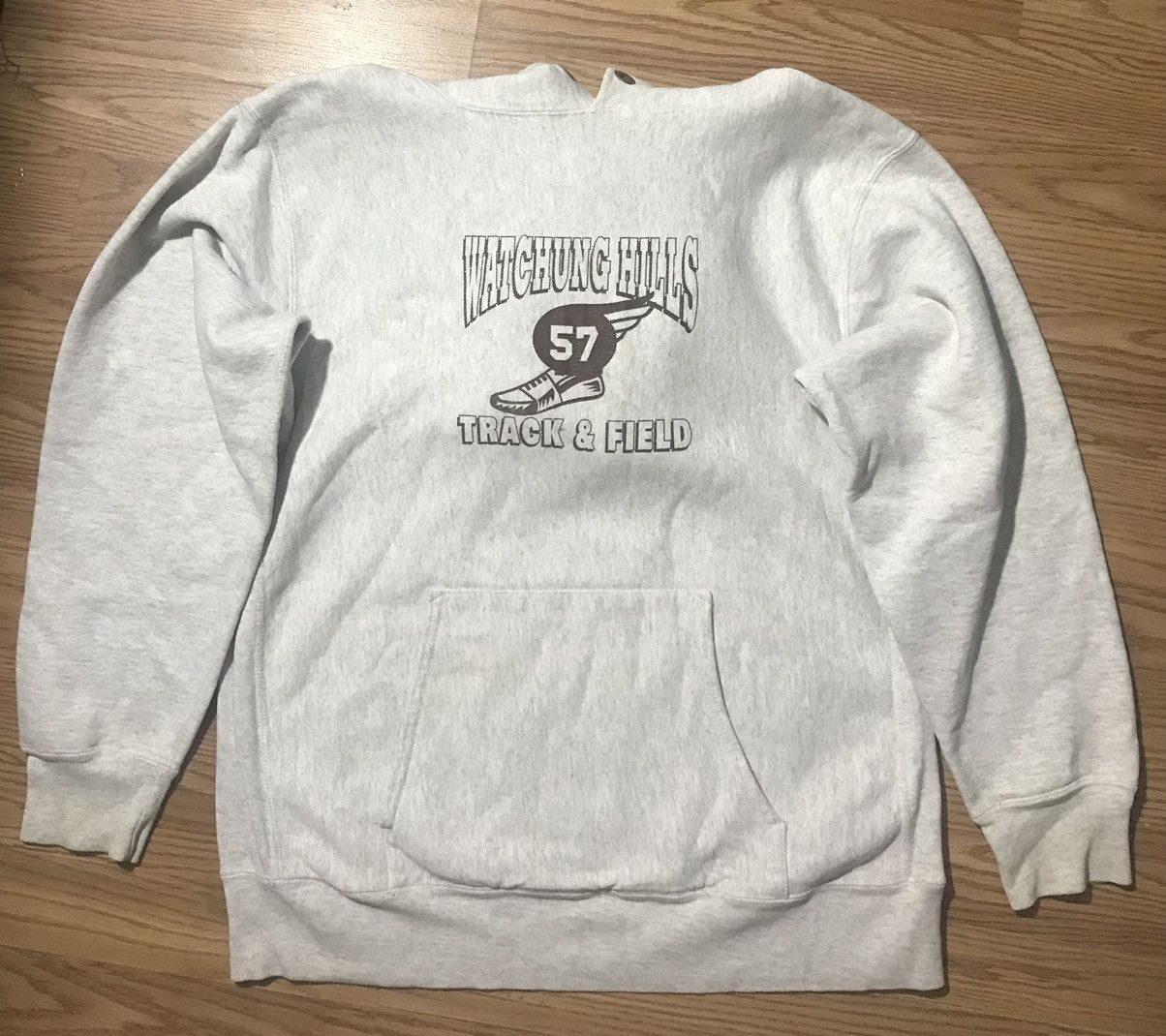 Toyo Enterprises Union Made Gray Bear Hoodie L Pullover Indians School Logo Size US L / EU 52-54 / 3 - 5 Thumbnail