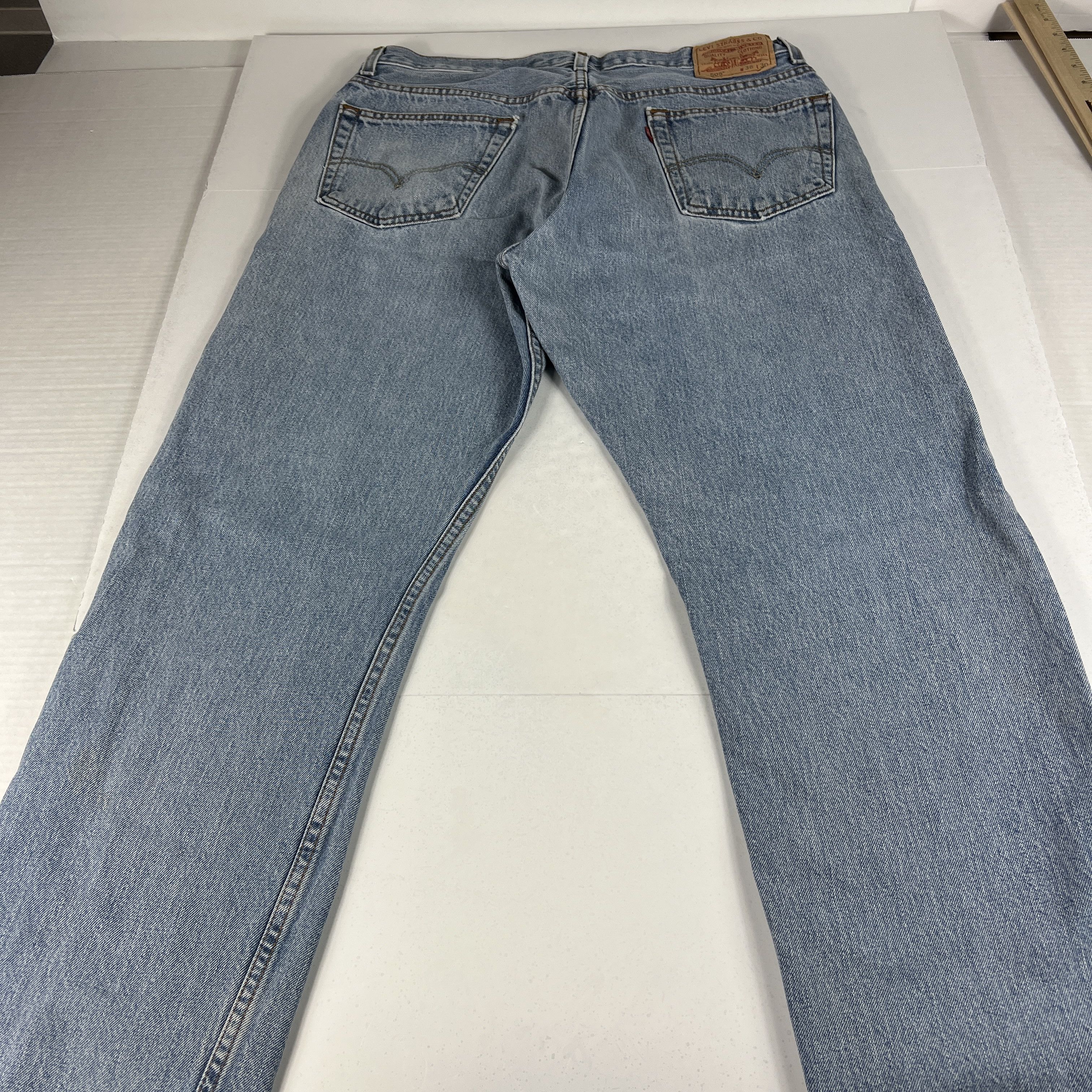 Levi's × Vintage Y2K Levi's Jeans 505 Straight Blue Faded Cotton Denim Size US 34 / EU 50 - 10 Thumbnail