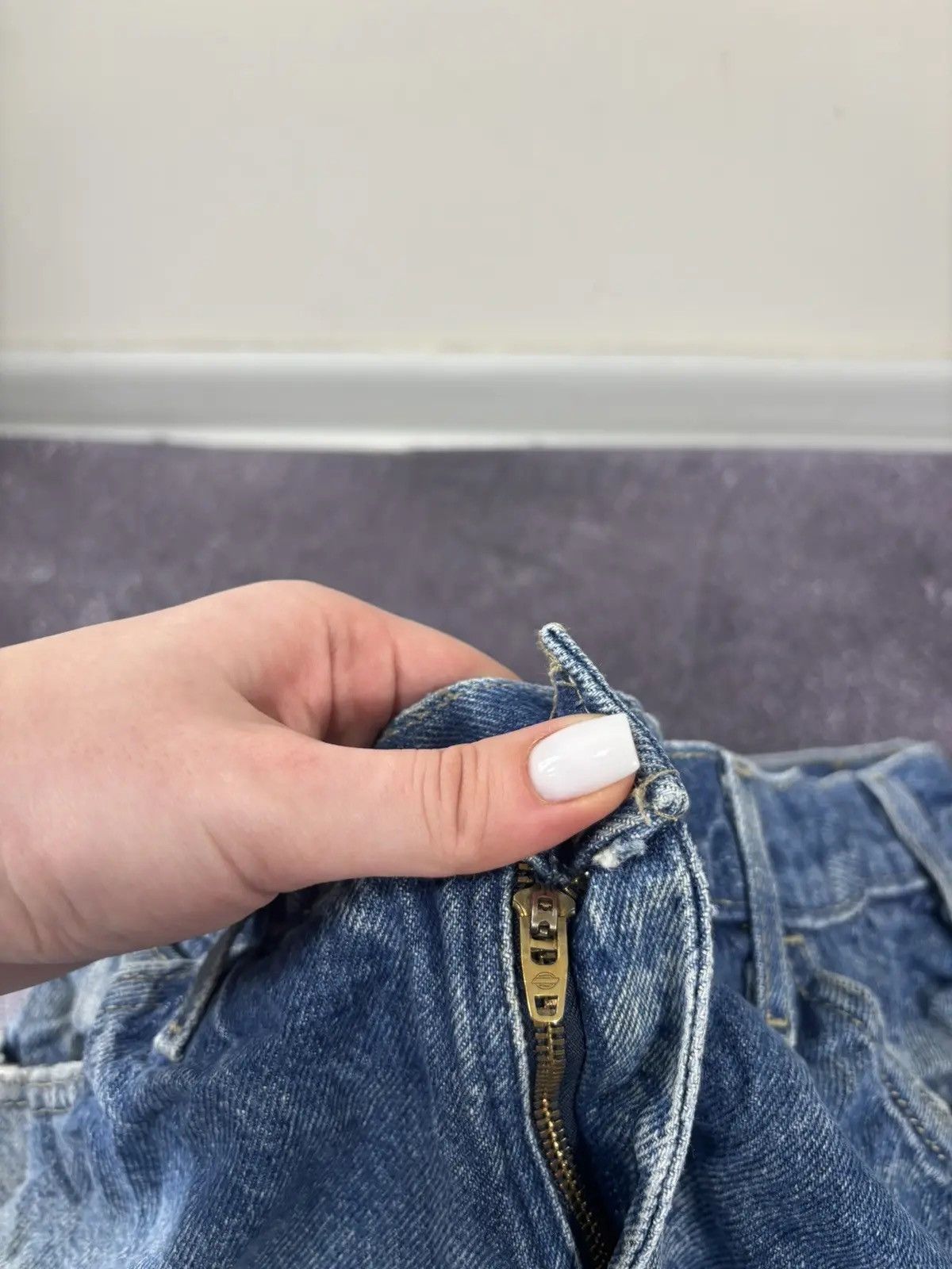 Dickies × Vintage Vintage Dickies Y2K Faded Blue Denim Work Baggy Jeans Size US 33 - 9 Thumbnail