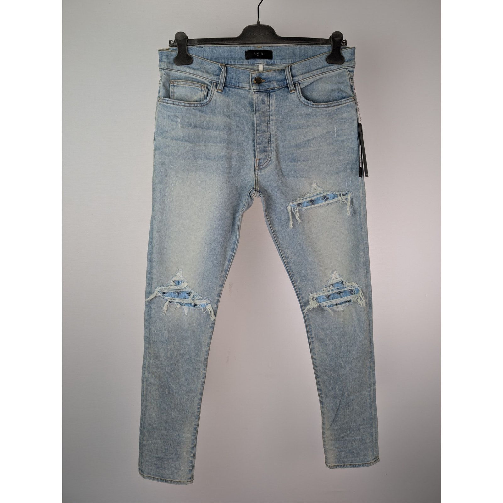 Amiri o1rshd1 Crystal Starburst MX1 Denim Jeans Surf Indigo Size US 34 / EU 50 - 2 Thumbnail