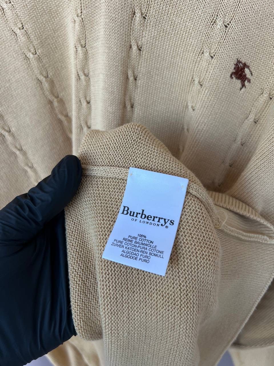 Burberry Burberrys V- Neck Sweater Mens Size L Vintage Cotton Knit Size US L / EU 52-54 / 3 - 11 Thumbnail