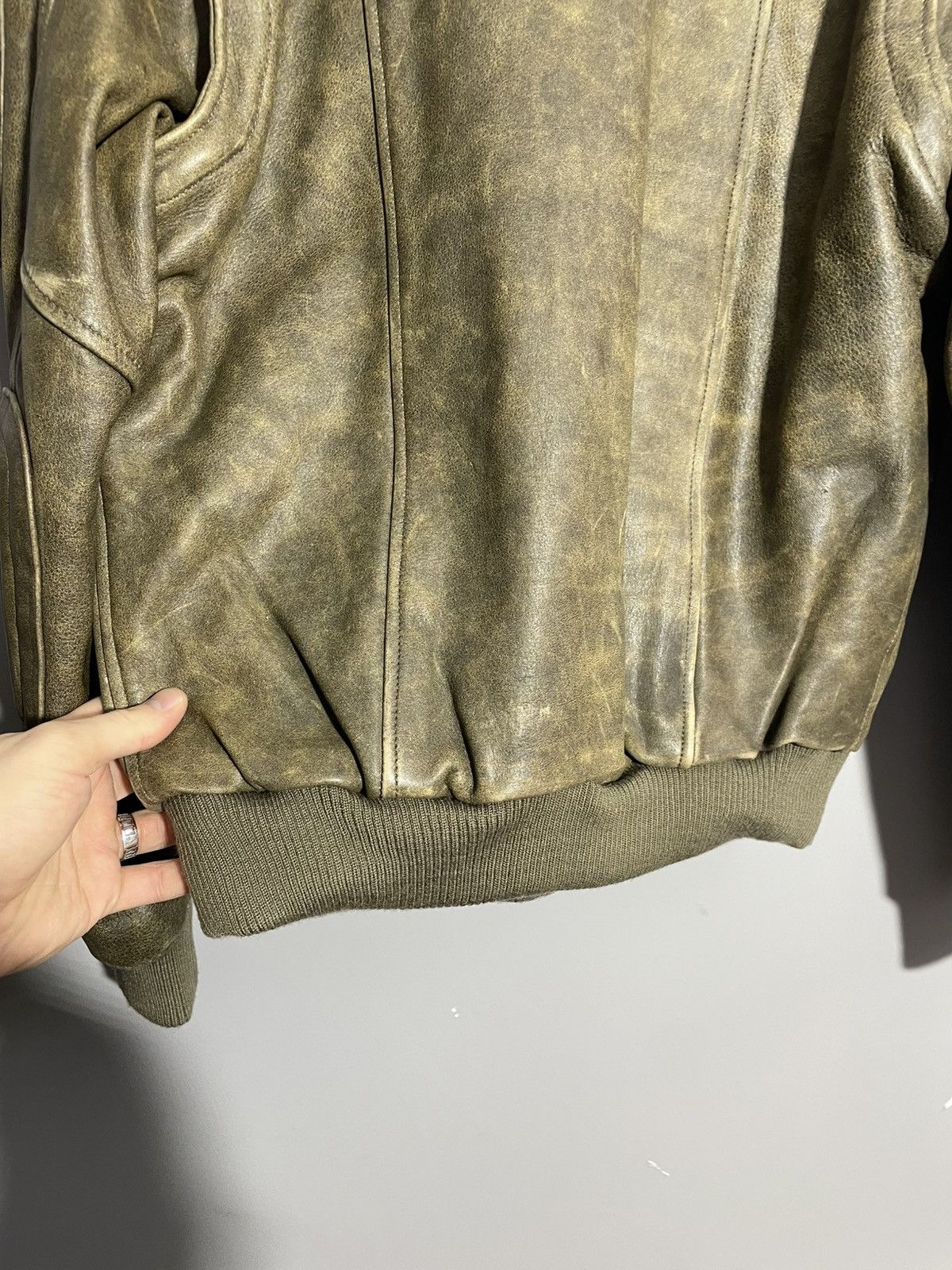 Japanese Brand × Vintage Vintage IXS Leather MA-1 style Bomber Jacket Avant Gard Size US M / EU 48-50 / 2 - 16 Thumbnail