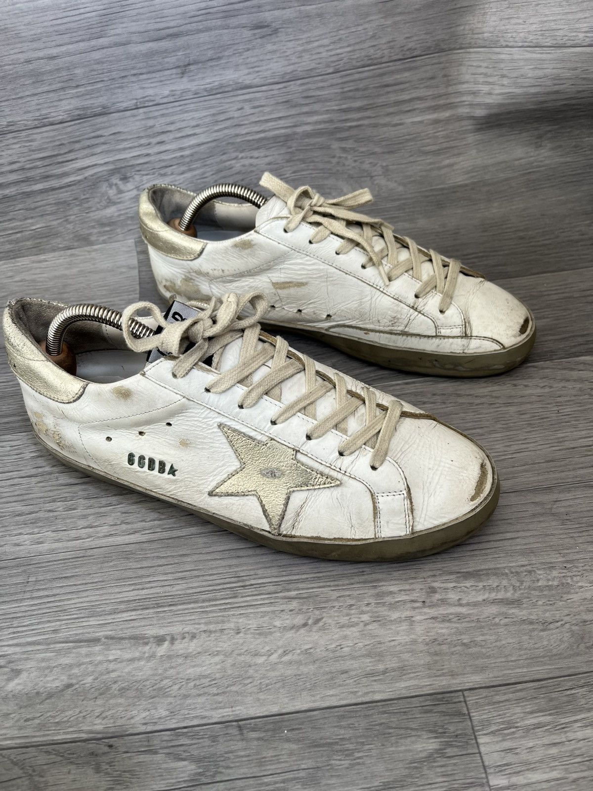 Golden Goose Golden goose superstar white leather distressed sneakers Size US 8 / EU 41 - 8 Thumbnail