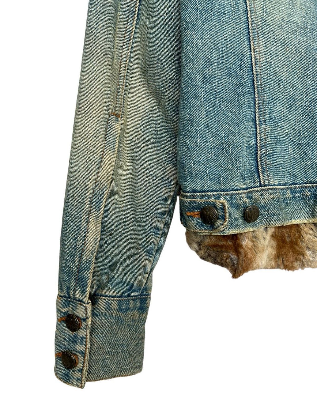Japanese Brand Japanese Brand Fur Denim Jacket Distressed Denim Jacket S Size S / US 4 / IT 40 - 13 Thumbnail