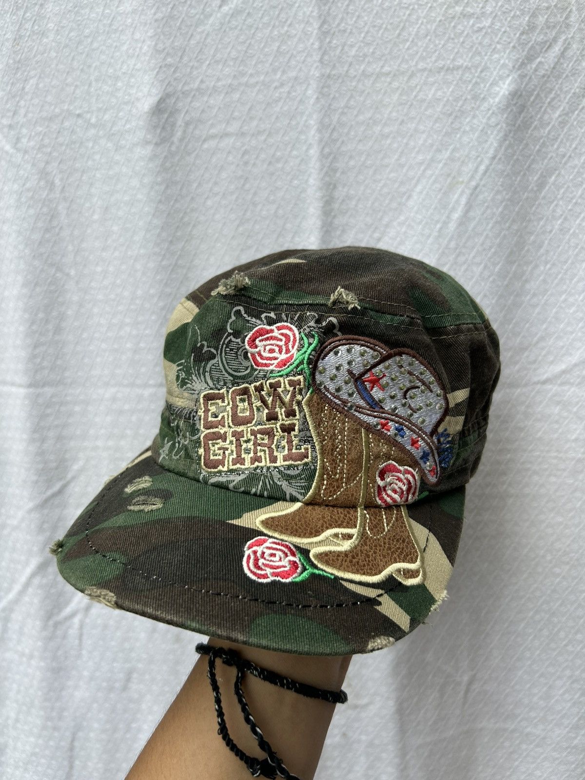 14th Addiction × 20471120 × Japanese Brand Distressed army cowboy girls style hats Size ONE SIZE - 1 Thumbnail