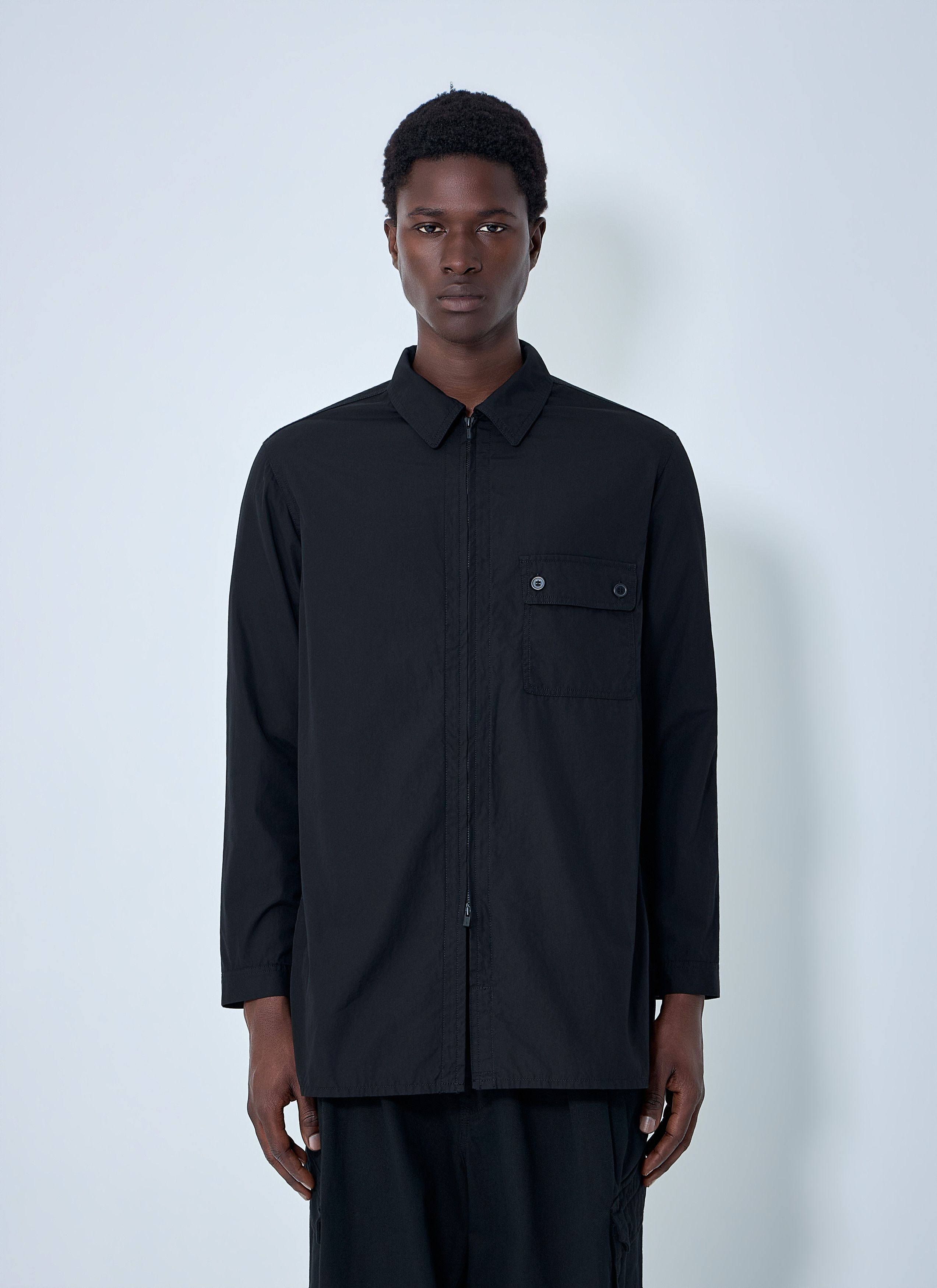 Yohji Yamamoto Chain Stitch Broad Zip Open Blouse Size US XL / EU 56 / 4 - 1 Thumbnail