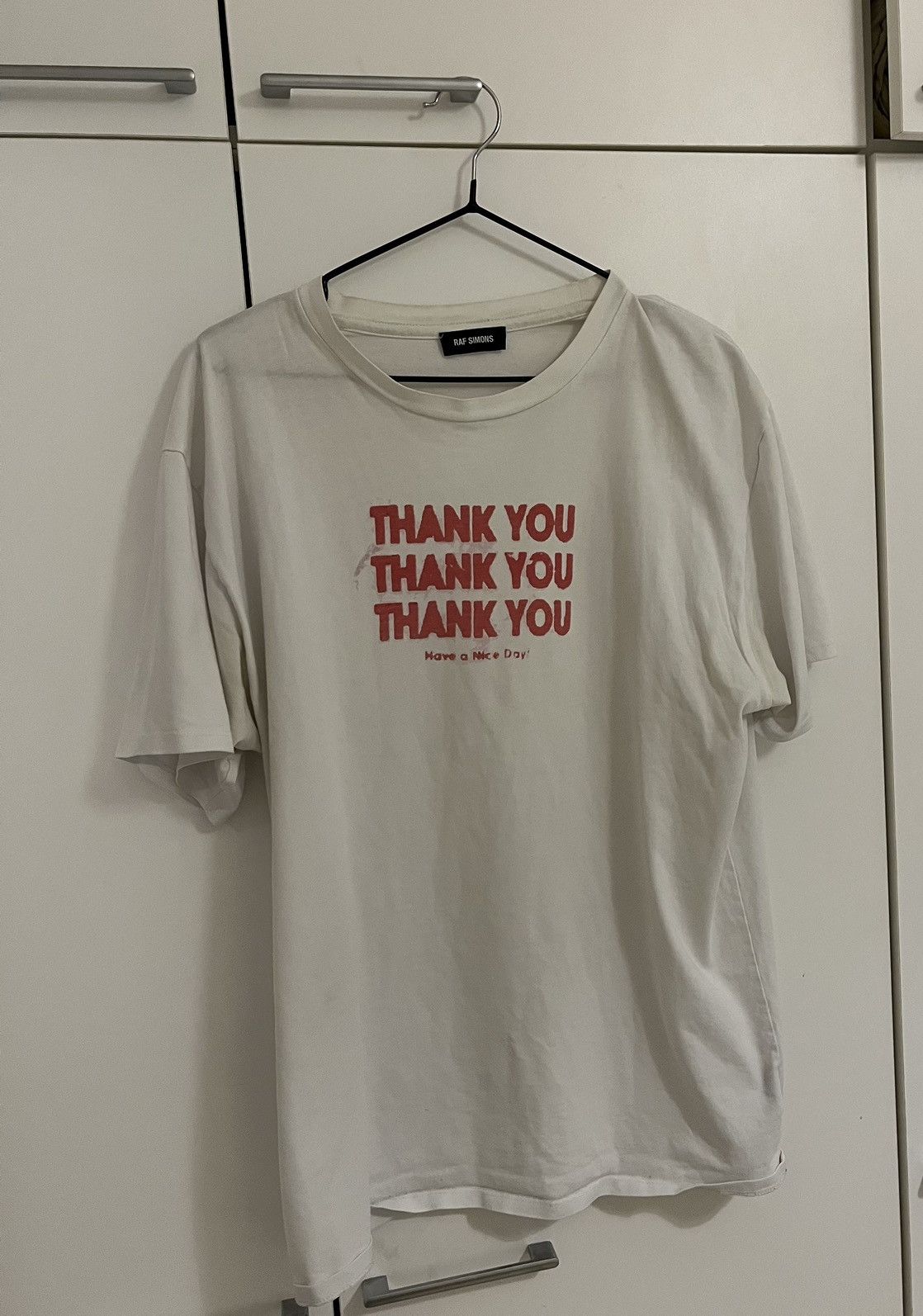 Raf Simons Raf Simons FW17 Thank You Graphic T-Shirt Size US L / EU 52-54 / 3 - 1 Thumbnail