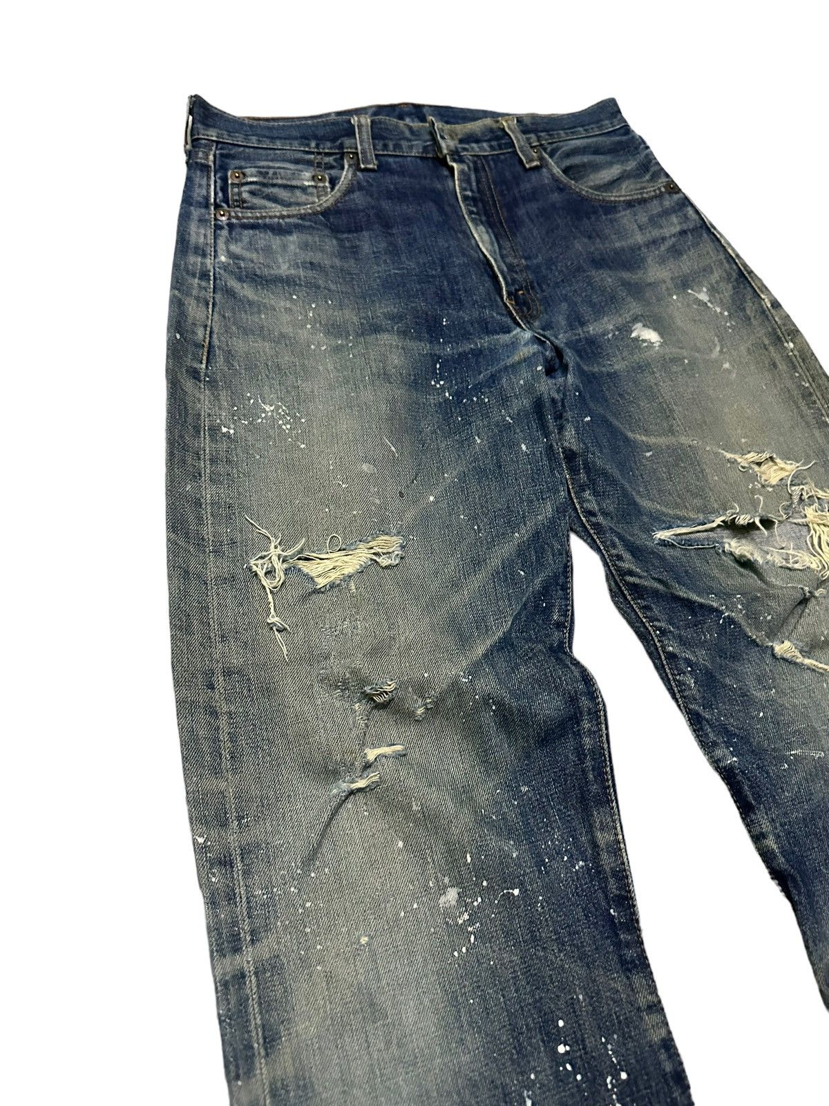 Levi's Vintage 90s Levi’s 501 bigE top button J09 rusty wash jeans Size US 32 / EU 48 - 4 Thumbnail