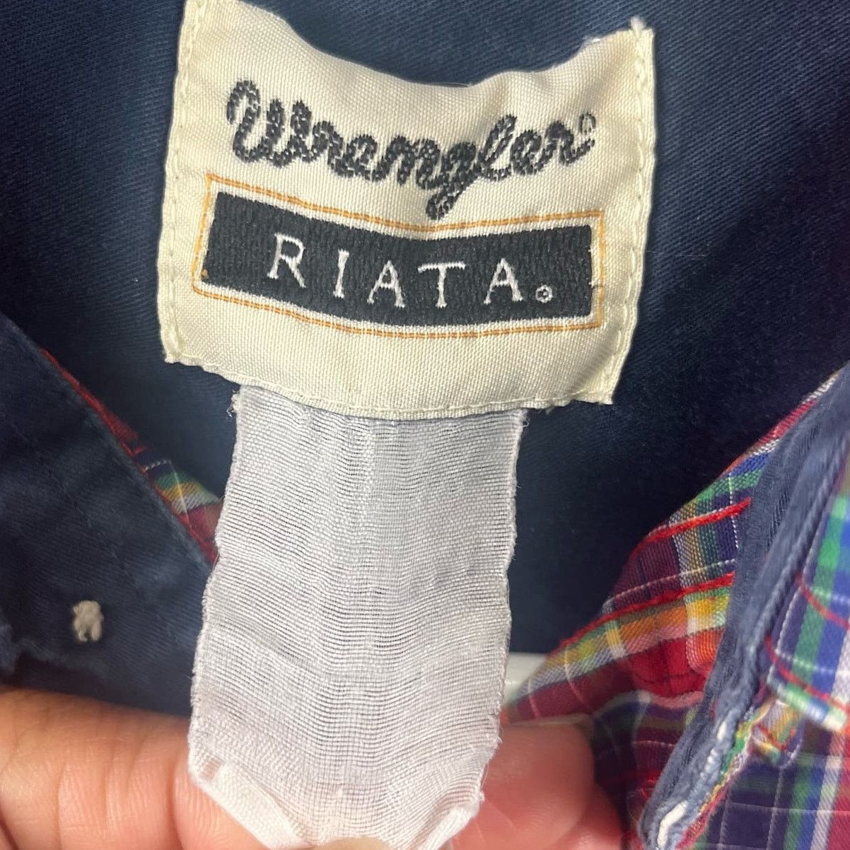 Wrangler Vintage Wrangler Riata Shirt Embroider Crest Plaid Western Size US M / EU 48-50 / 2 - 3 Thumbnail