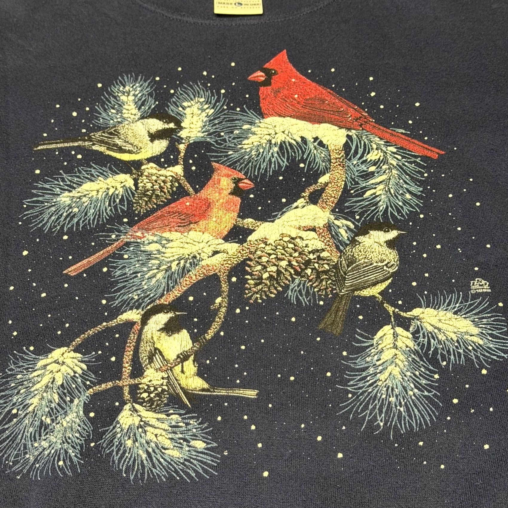 4SDESIGNS VINTAGE Cotton Grove Designs Sweatshirt Mens Large Cardinal Christmas Fleece Size US L / EU 52-54 / 3 - 3 Thumbnail