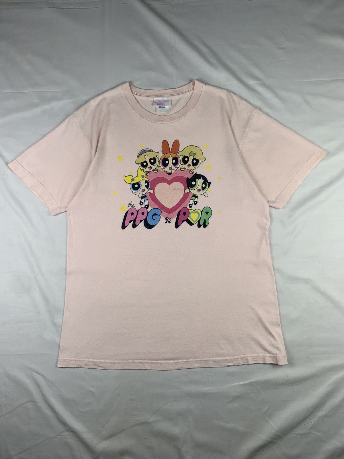 Cartoon Network Power Puff Girl Sof Pink All Characters Love Graphic Tee Size US L / EU 52-54 / 3 - 1 Thumbnail