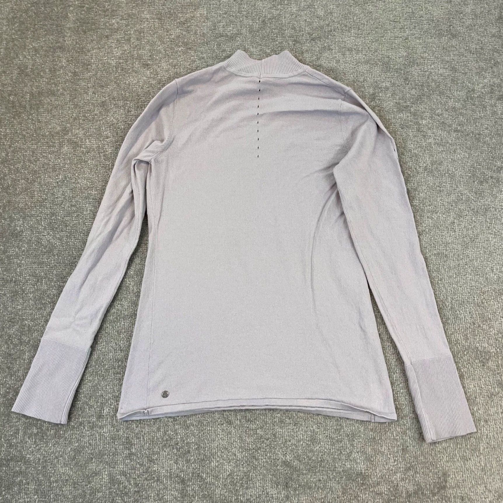 Lululemon LULULEMON Sweater Womens Size 4 Light Purple Knit Pullover Mock Neck Casual Womens Pullover KnIT Breathable Lightweight | Solid Purple | Regular Fit Size S / US 4 / IT 40 - 2 Thumbnail