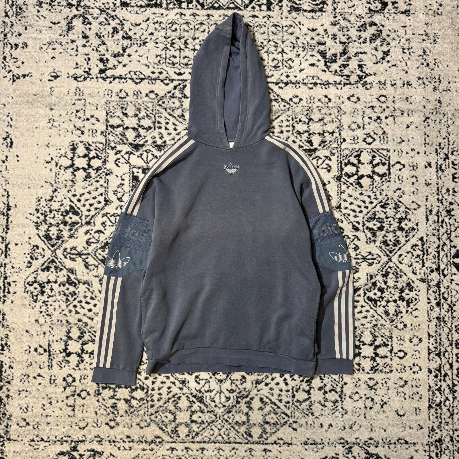 Adidas × Vintage Vintage Adidas Blue Cotton Hoodie Size XS Y2K Center Logo Size US XS / EU 42 / 0 - 7 Thumbnail